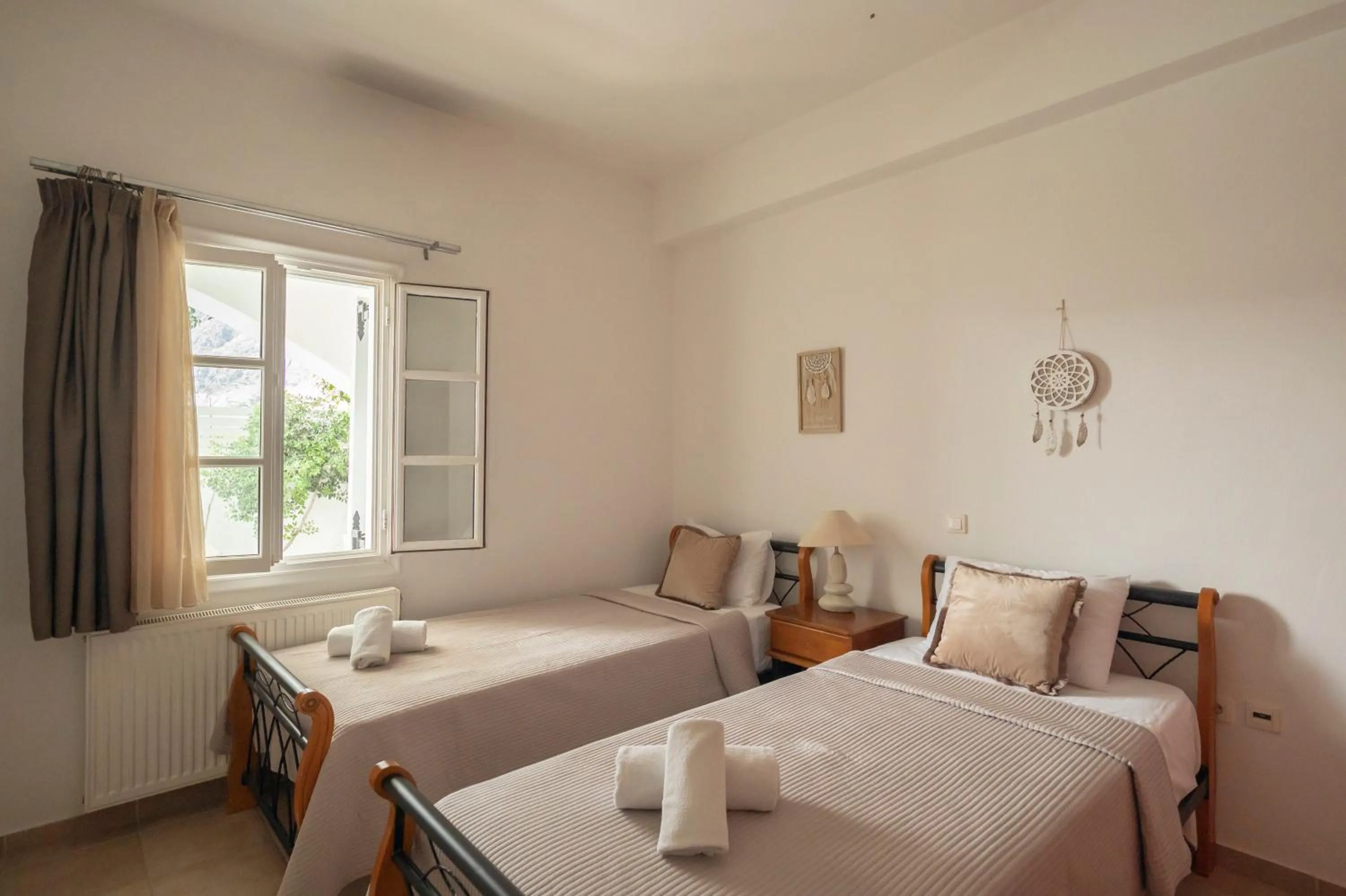 Bed in Loukas & Emma Eco Houses