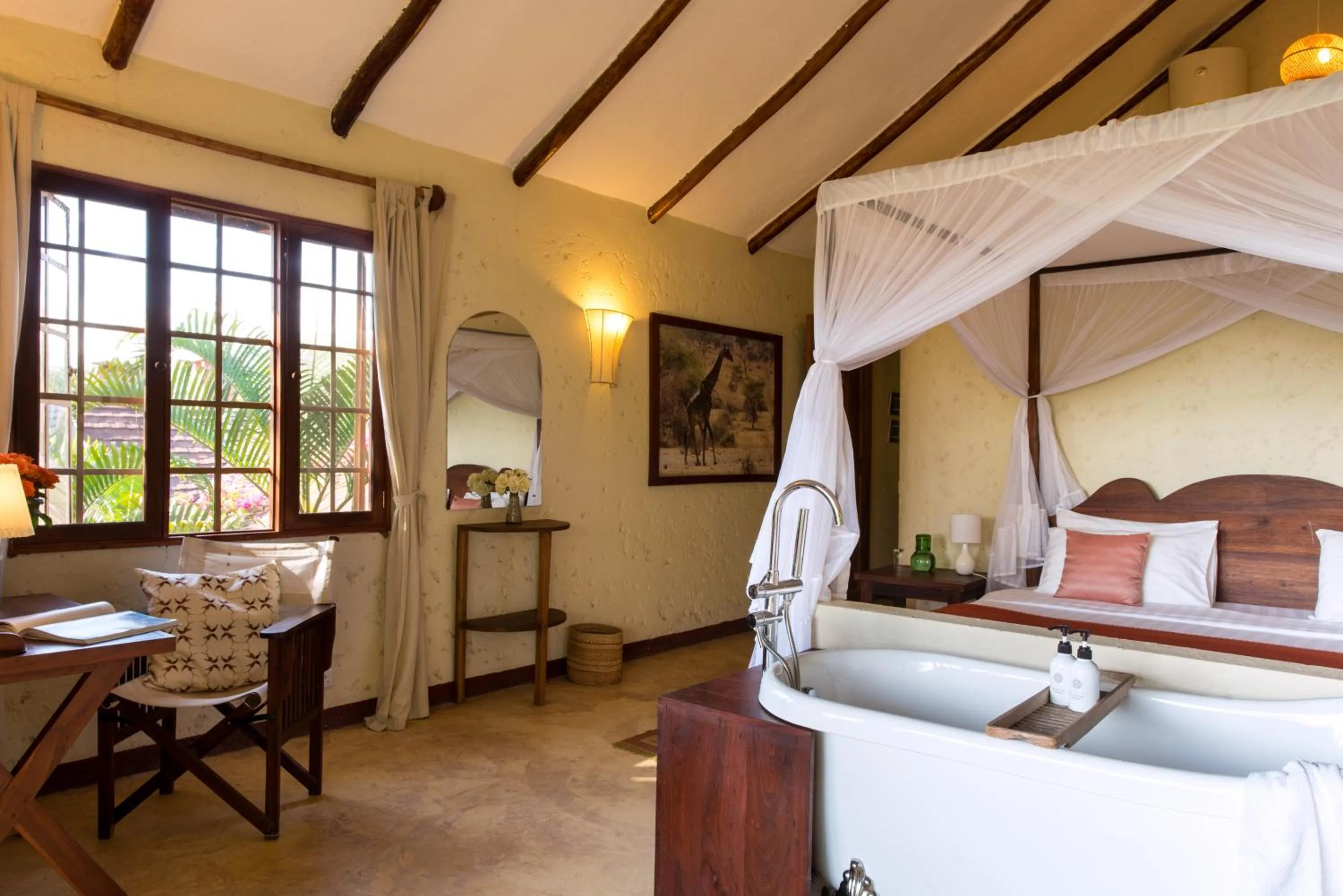 Decorative detail, Bed in Kili Villa Kilimanjaro Luxury Retreat