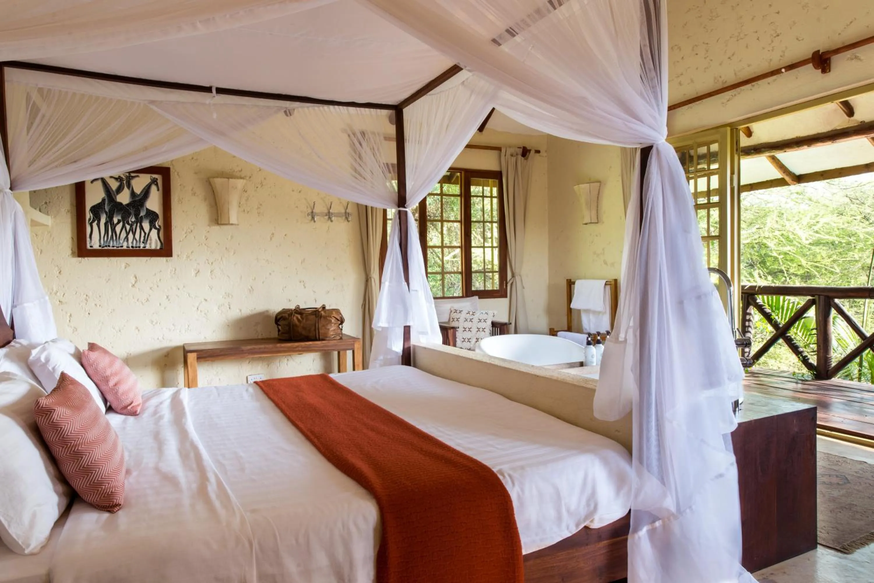 Bed in Kili Villa Kilimanjaro Luxury Retreat