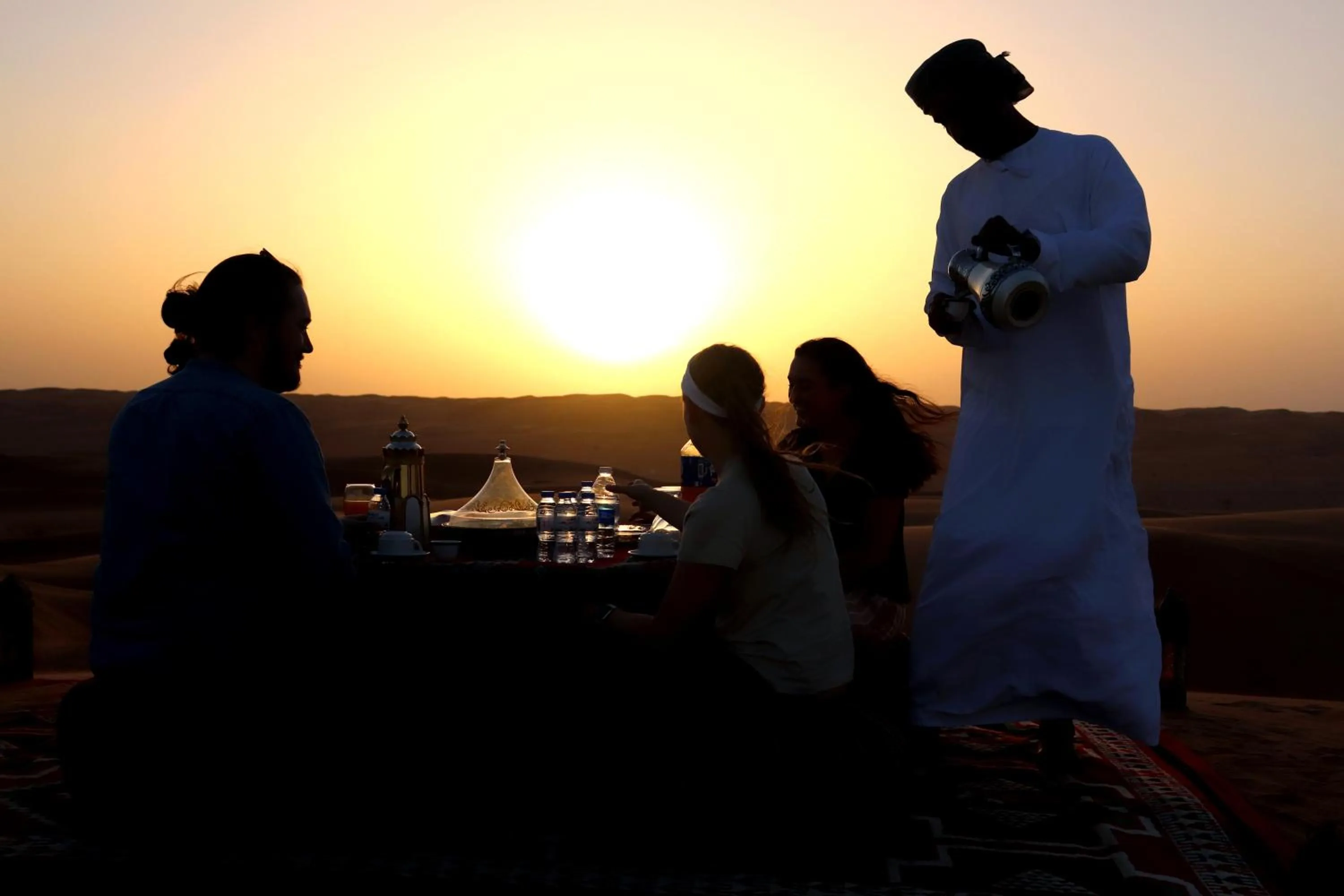 Sunset in Arabian Oryx Camp
