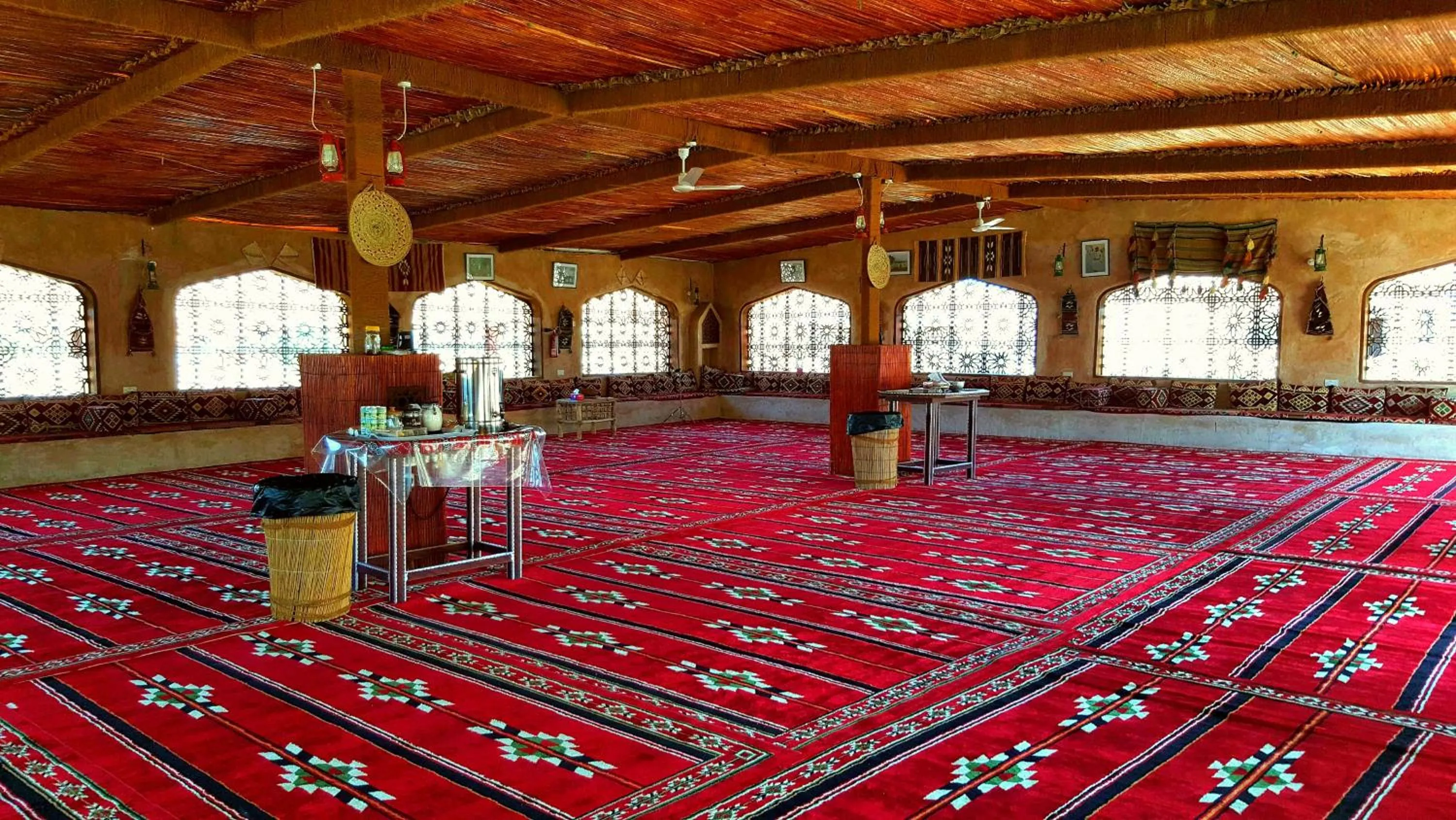 Communal lounge/ TV room in Arabian Oryx Camp
