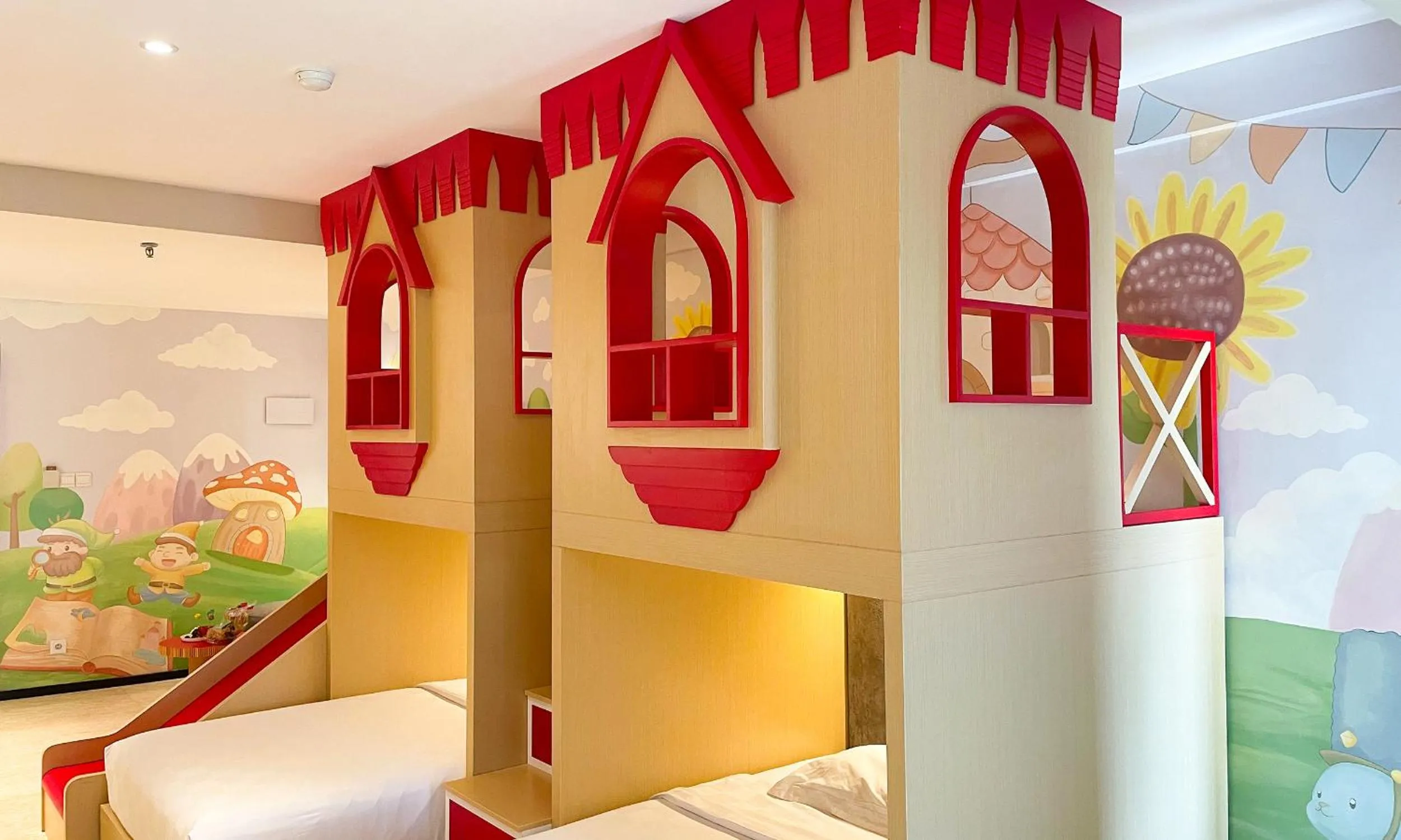 Bed in The Singhasari Resort Batu