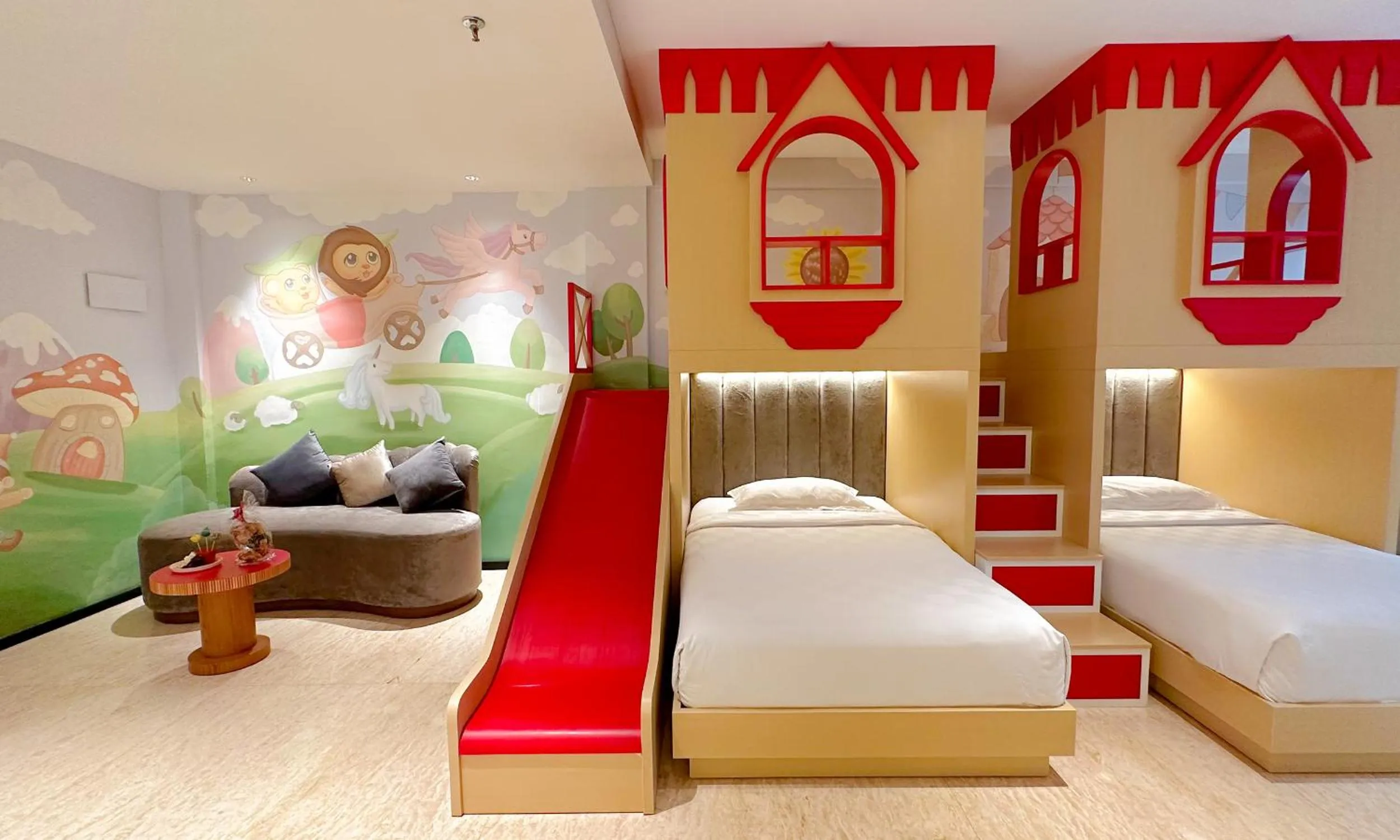 Bed in The Singhasari Resort Batu