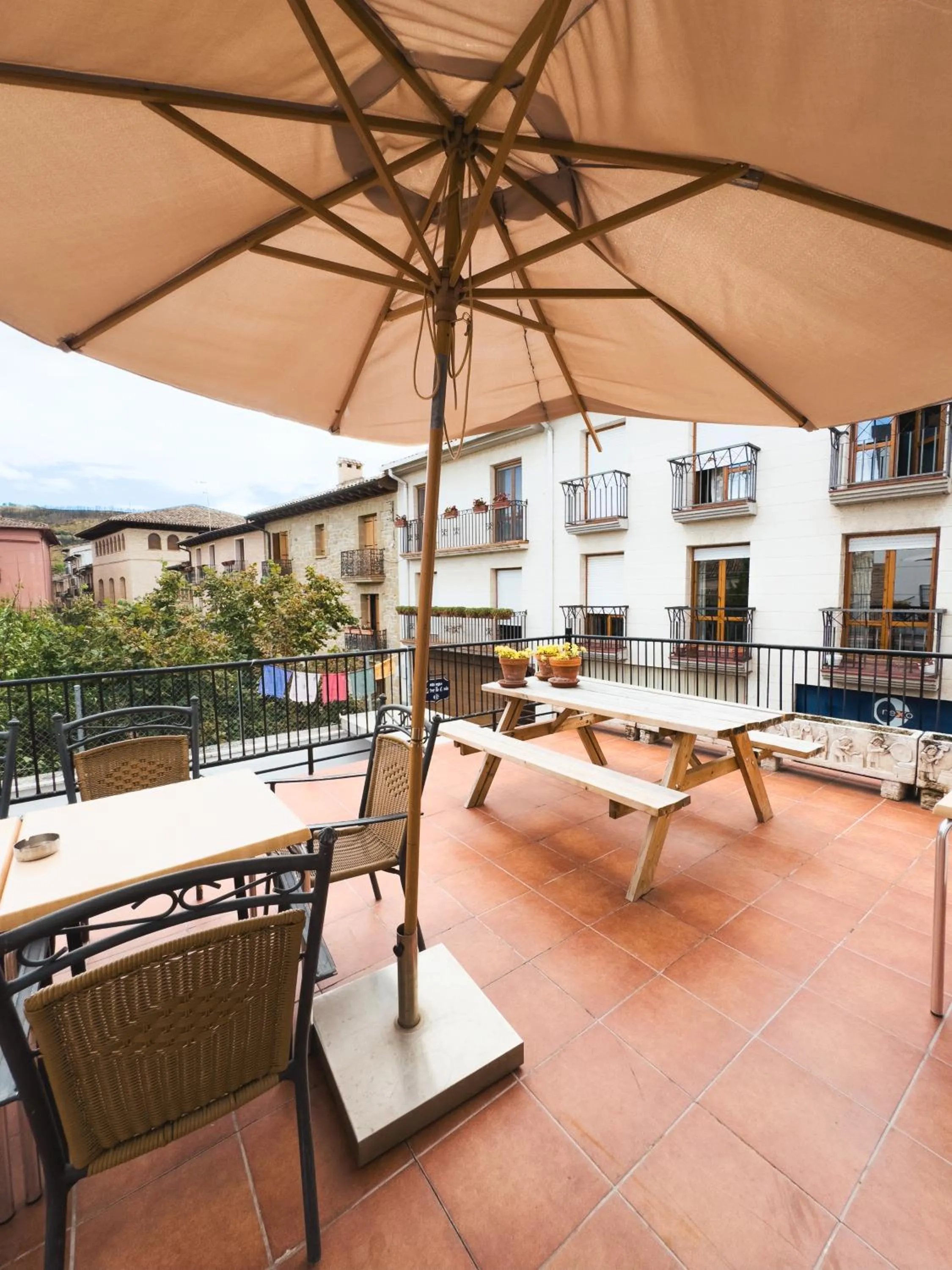 Balcony/Terrace in Albergue Estrella Guia
