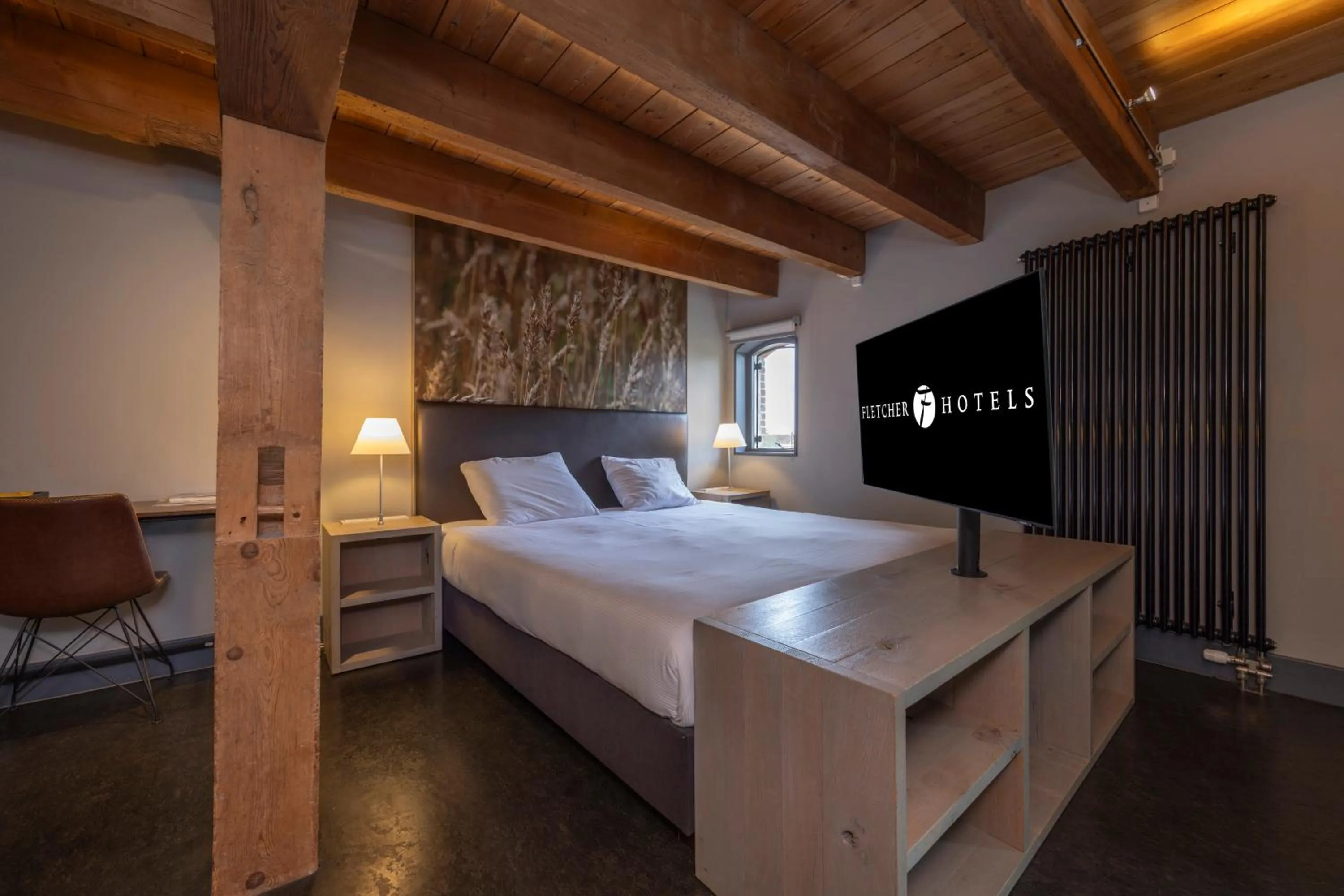 Bedroom, Bed in Fletcher Hotel-Restaurant Kasteel Coevorden