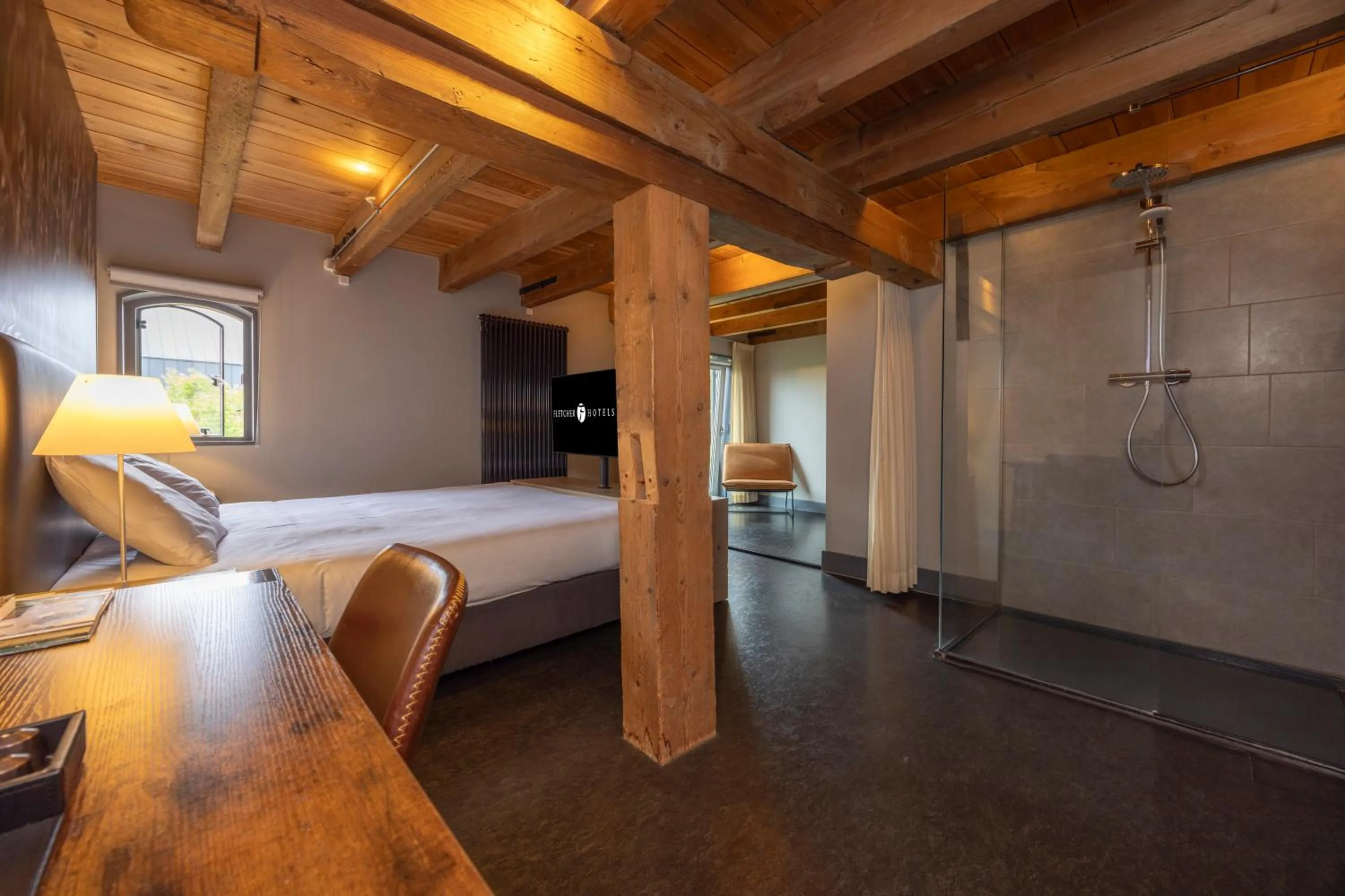 Bedroom, Bed in Fletcher Hotel-Restaurant Kasteel Coevorden