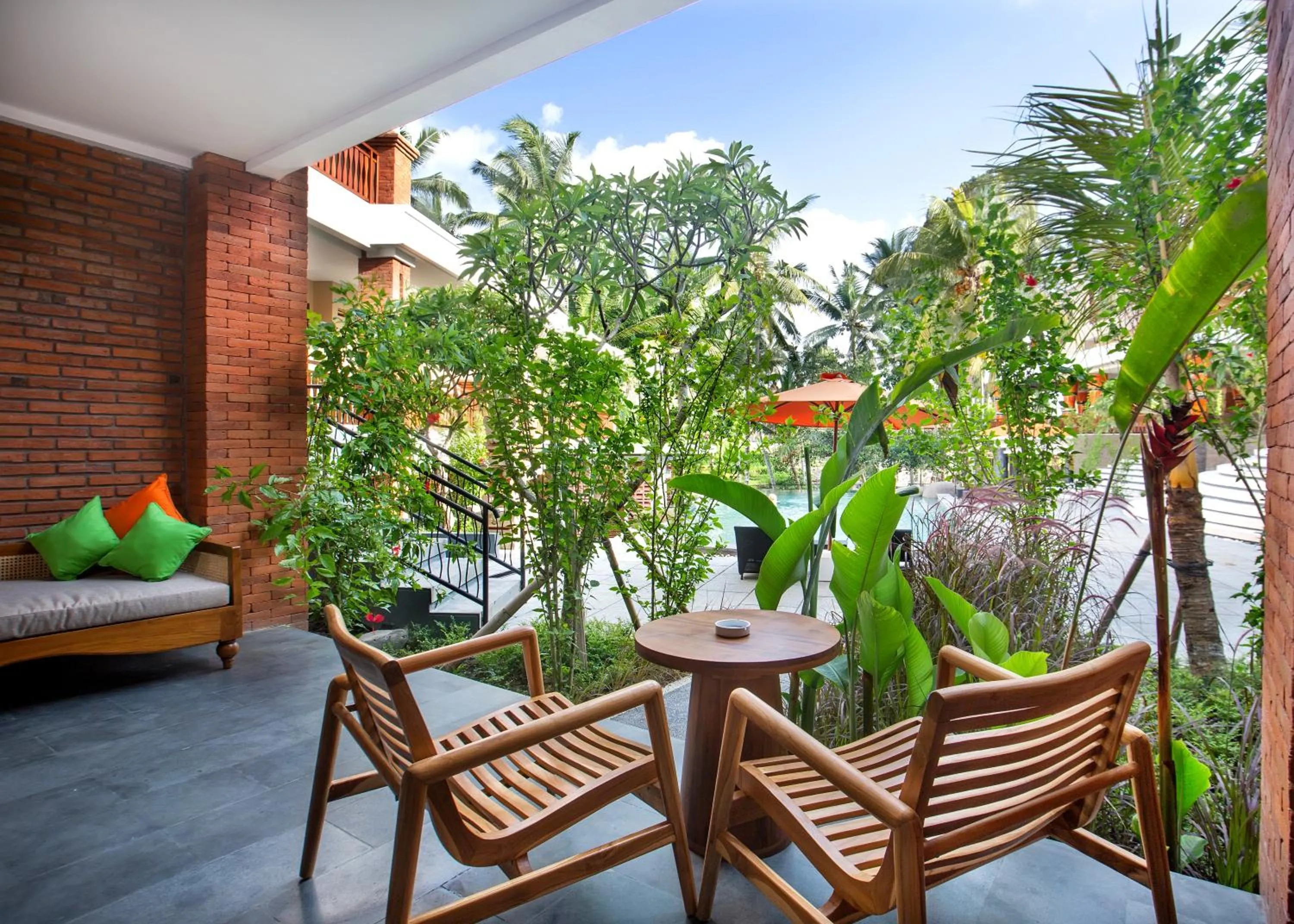 Patio in Green Field Resort Ubud