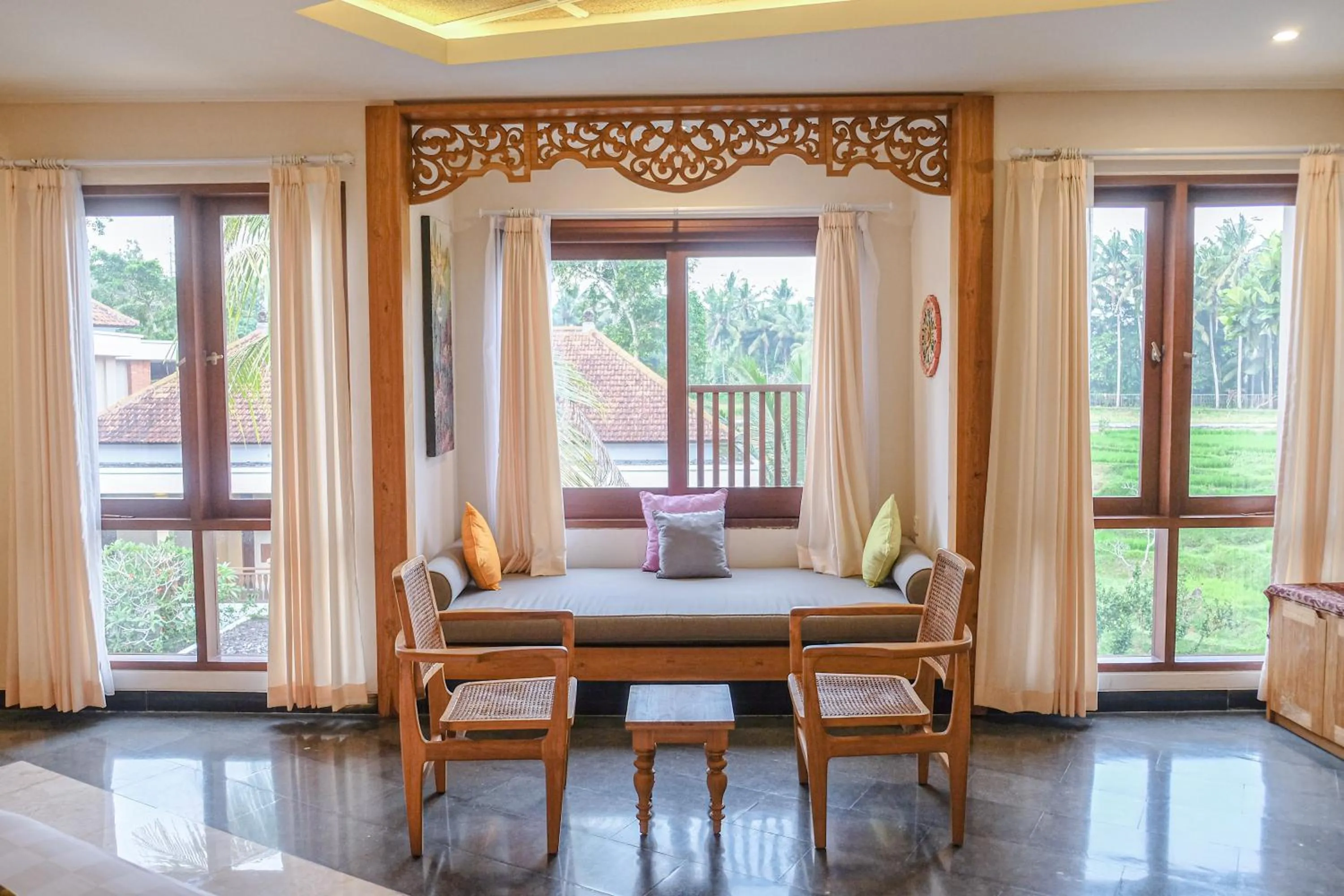 Seating area in Green Field Resort Ubud