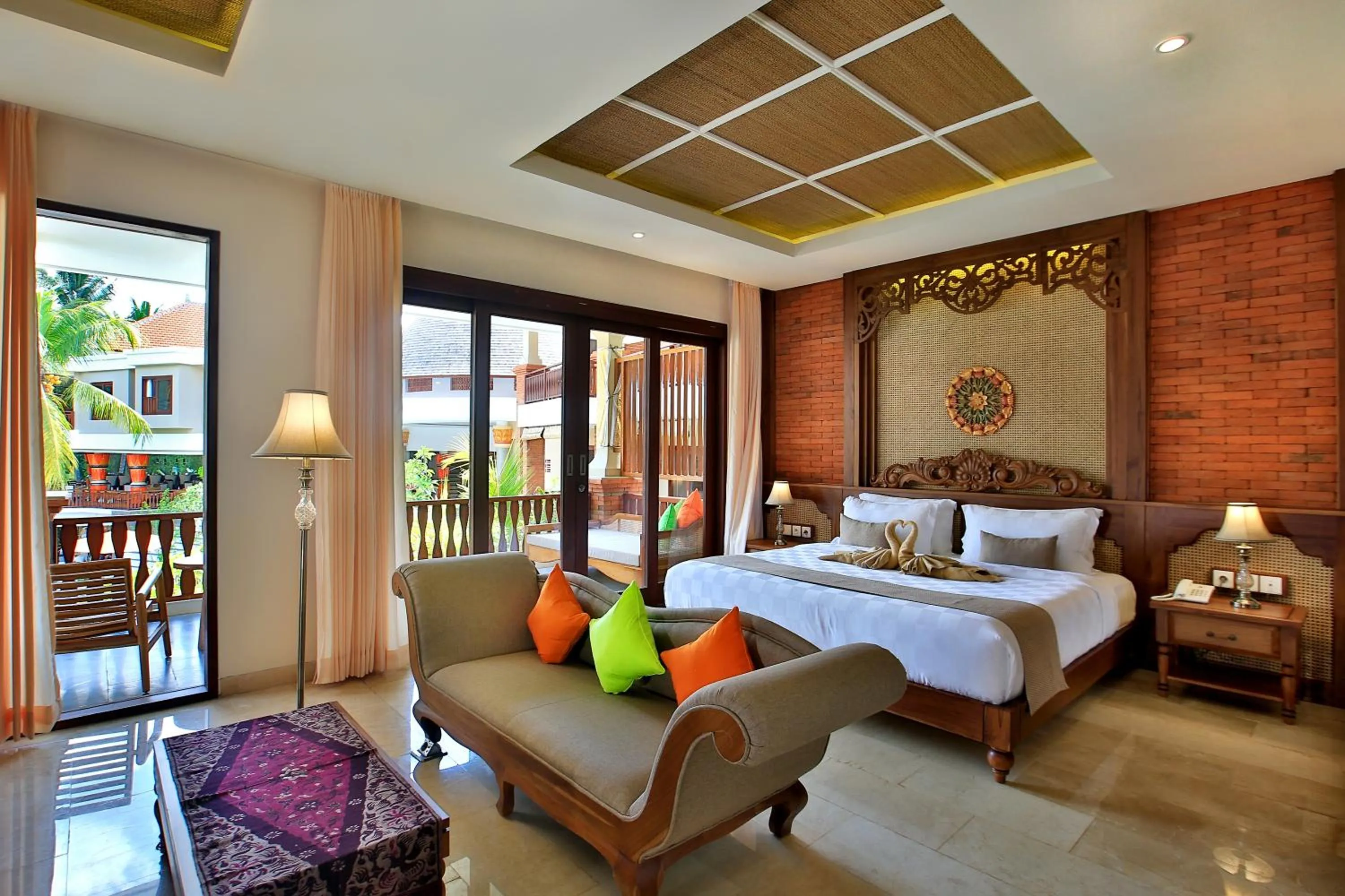 Bed in Green Field Resort Ubud