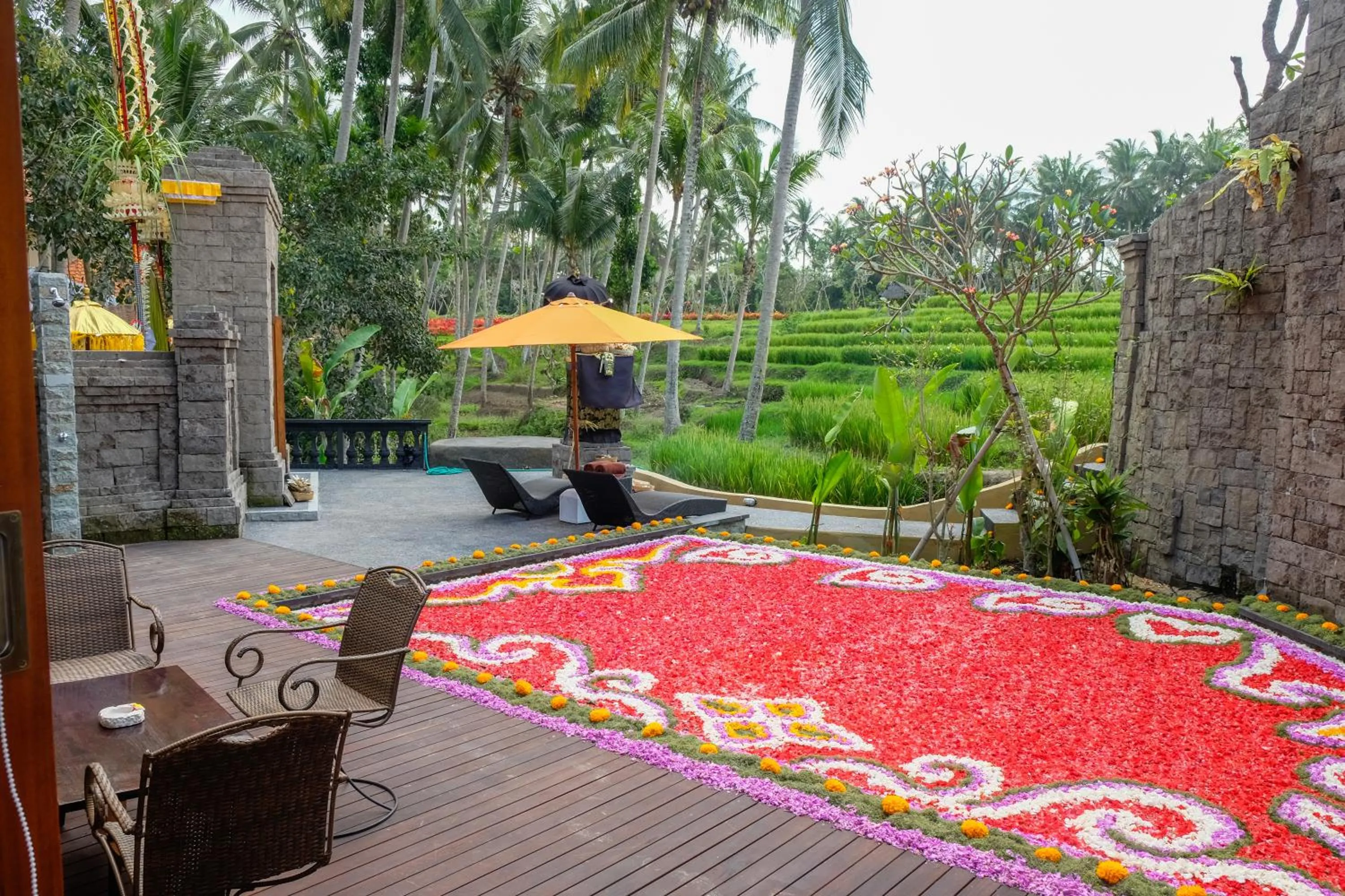 Garden view in Green Field Resort Ubud