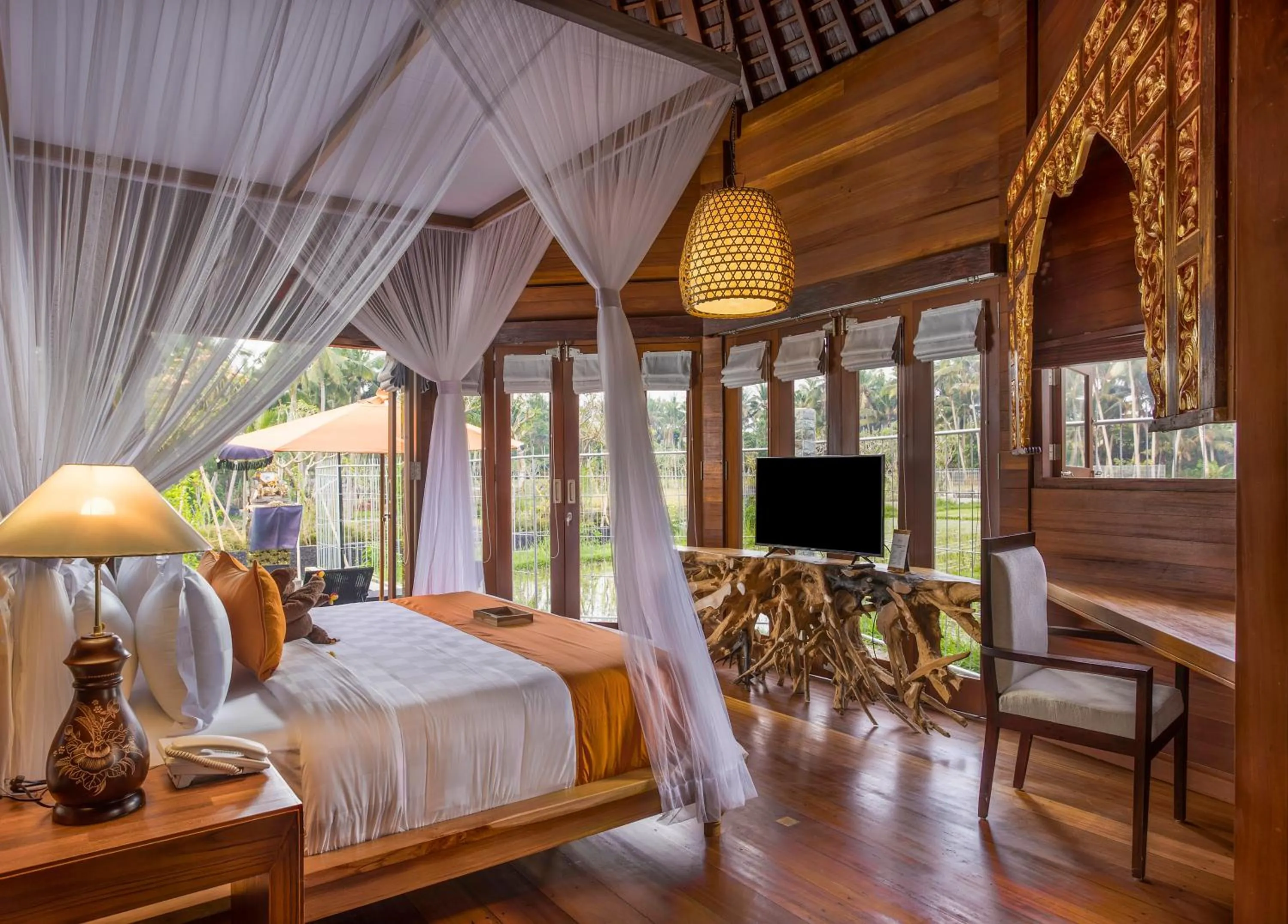 Bedroom, Bed in Green Field Resort Ubud