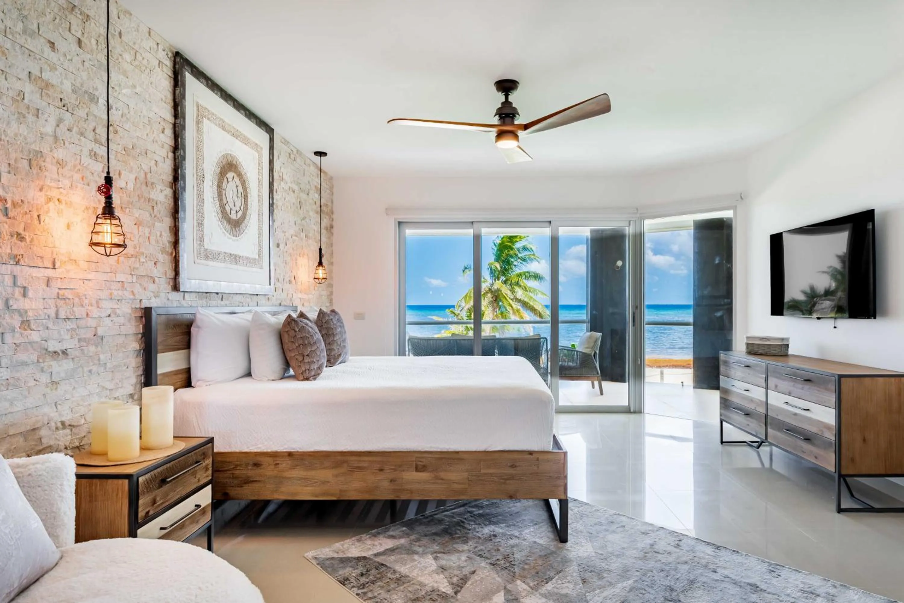 Bed in Mareazul Beach Front Condos At playa del Carmen