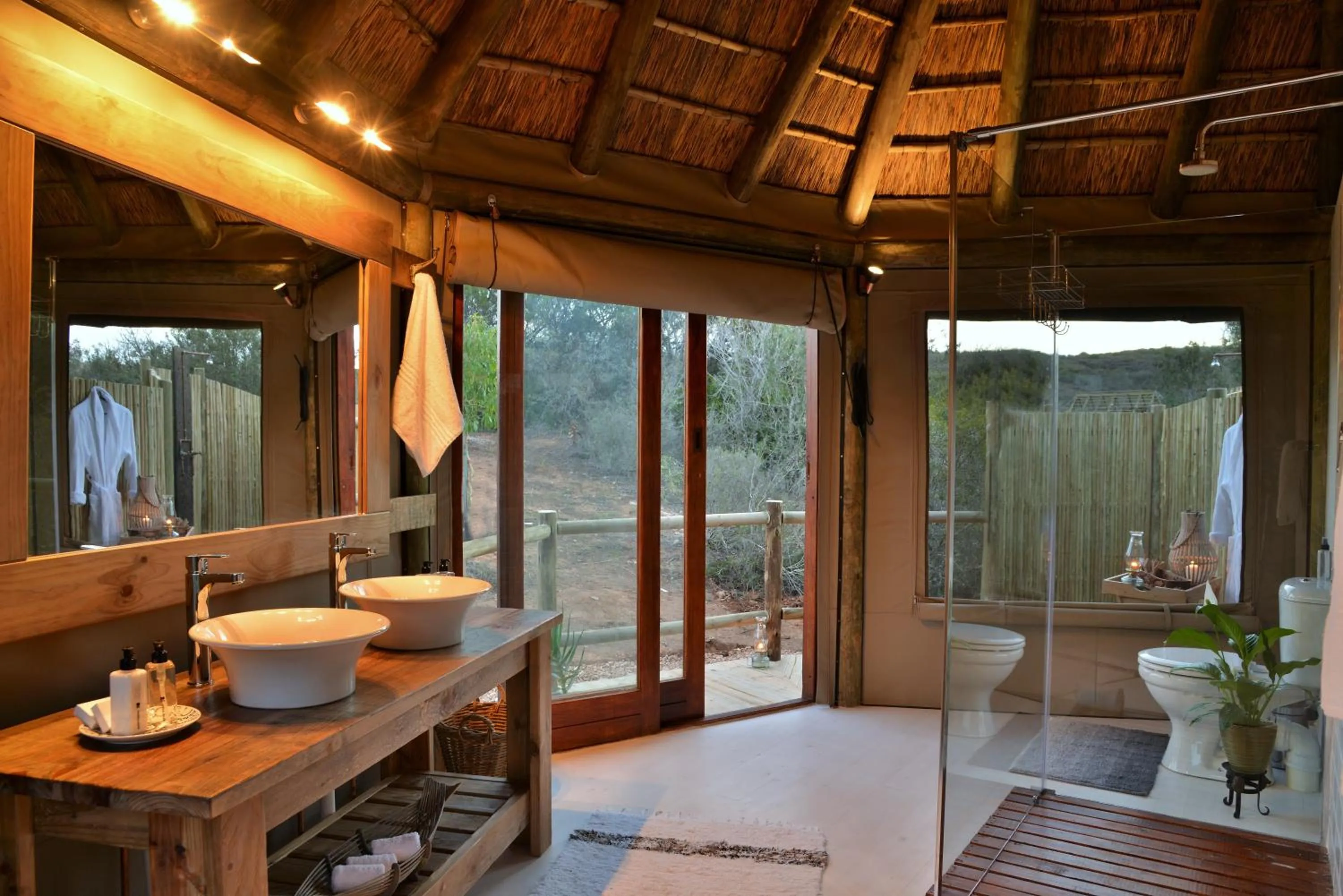 Shower in Garden Route Safari Camp