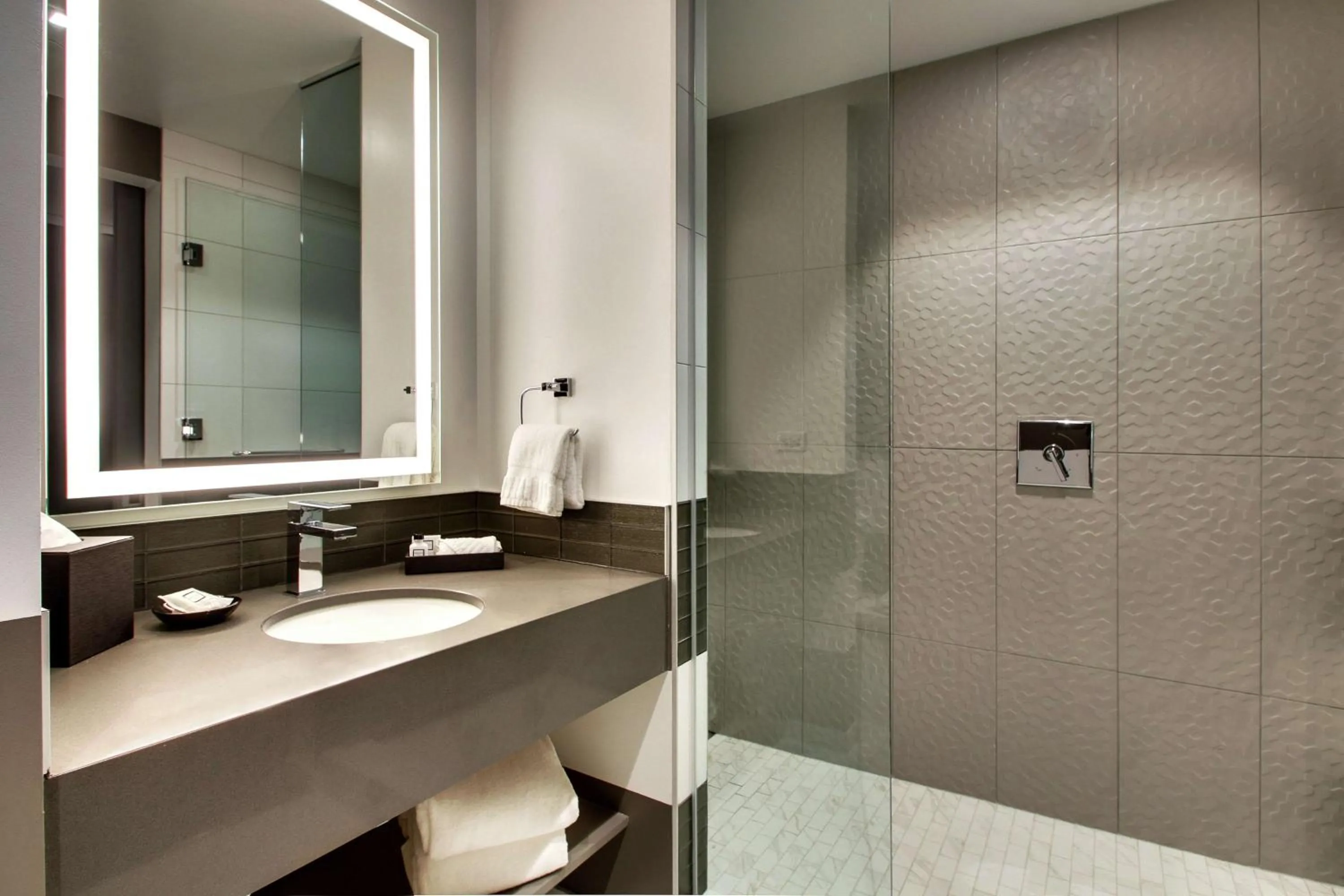 Bathroom in The Rose Chicago, Tapestry Collection By Hilton