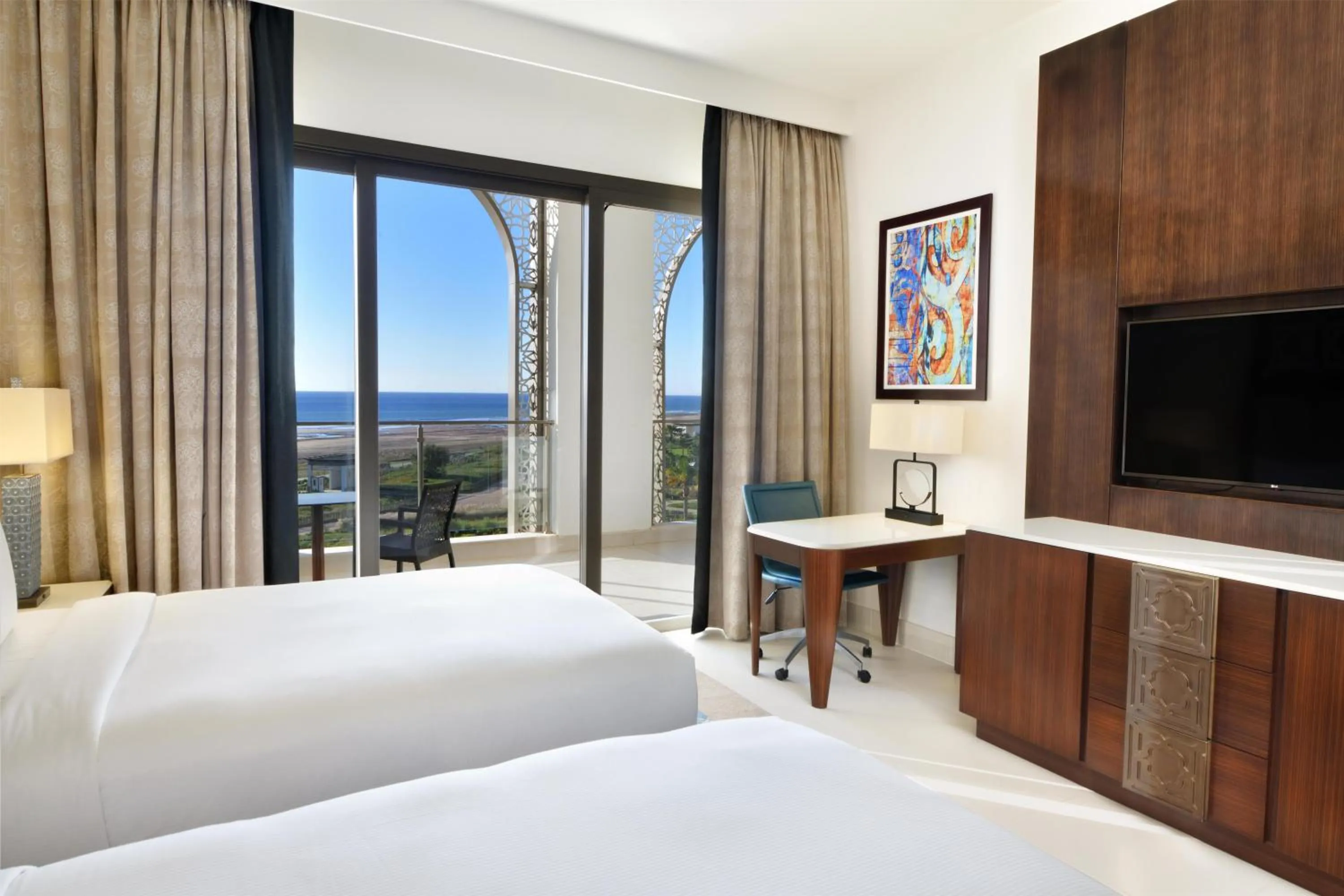 Bed in Hilton Tangier Al Houara Resort & Spa