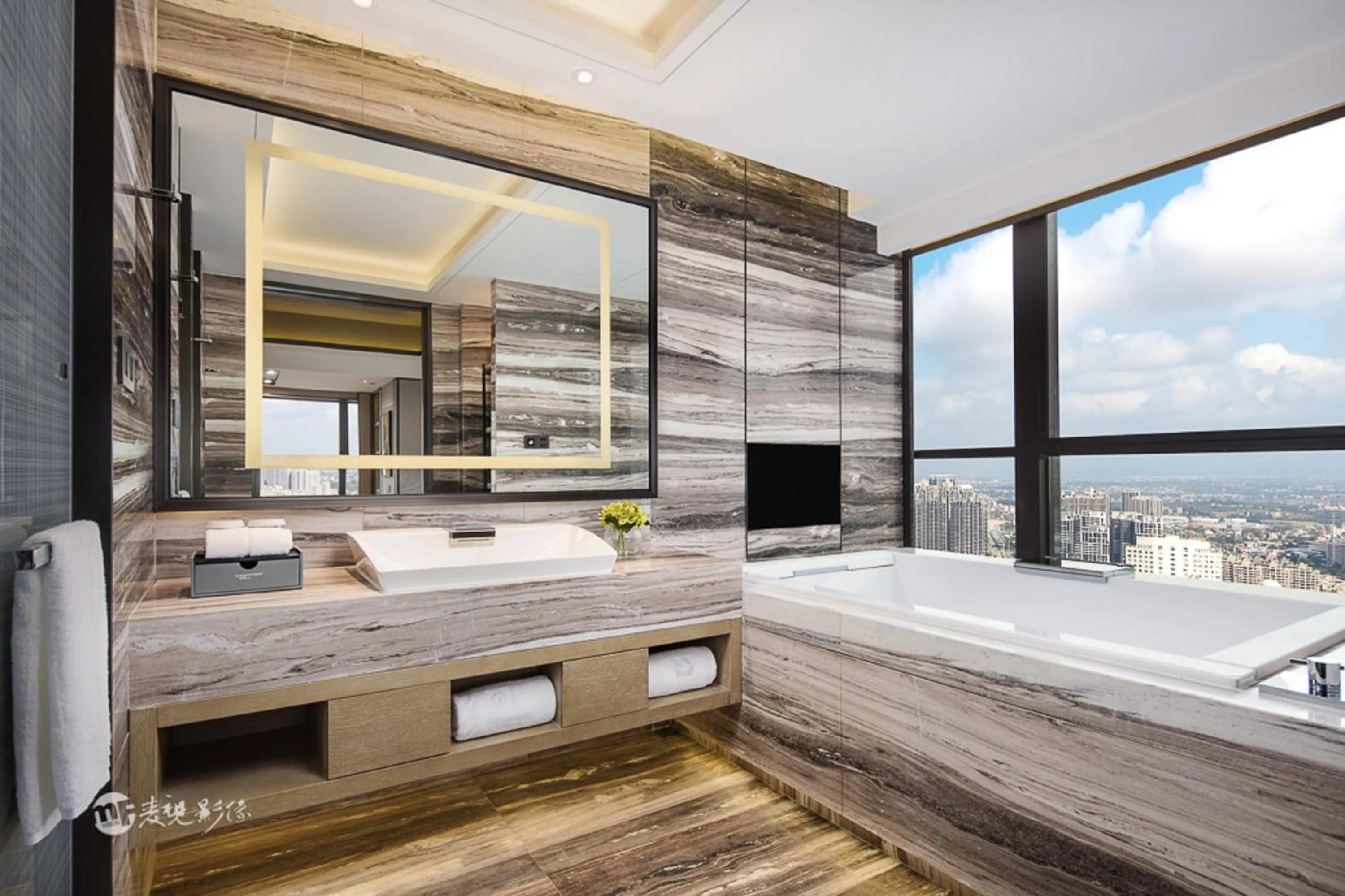 Decorative detail, Bed in Wyndham Grand Maoming