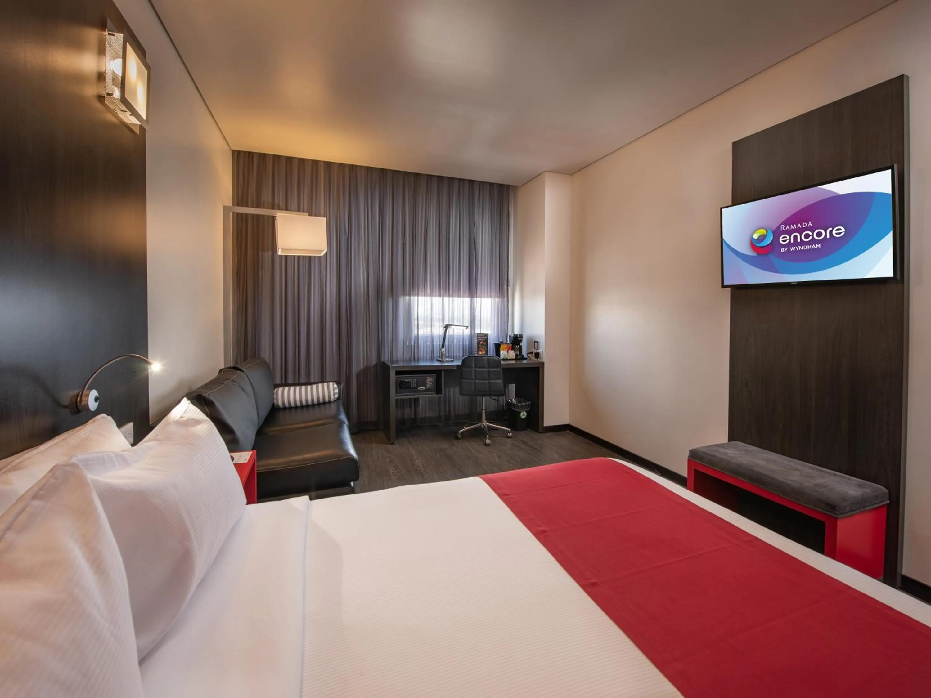 Bedroom, Bed in Ramada Encore by Wyndham Aguascalientes