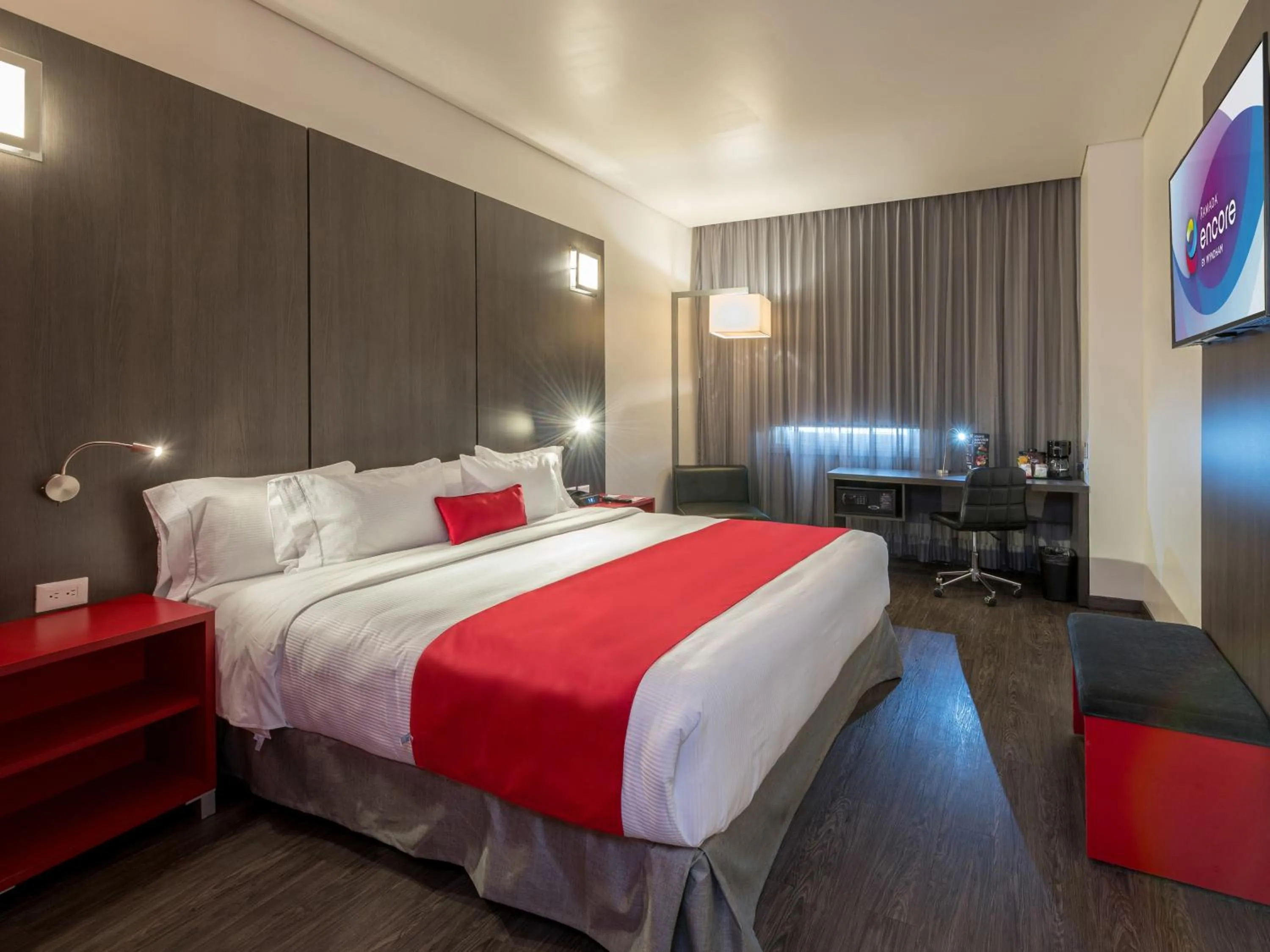Bedroom, Bed in Ramada Encore by Wyndham Aguascalientes