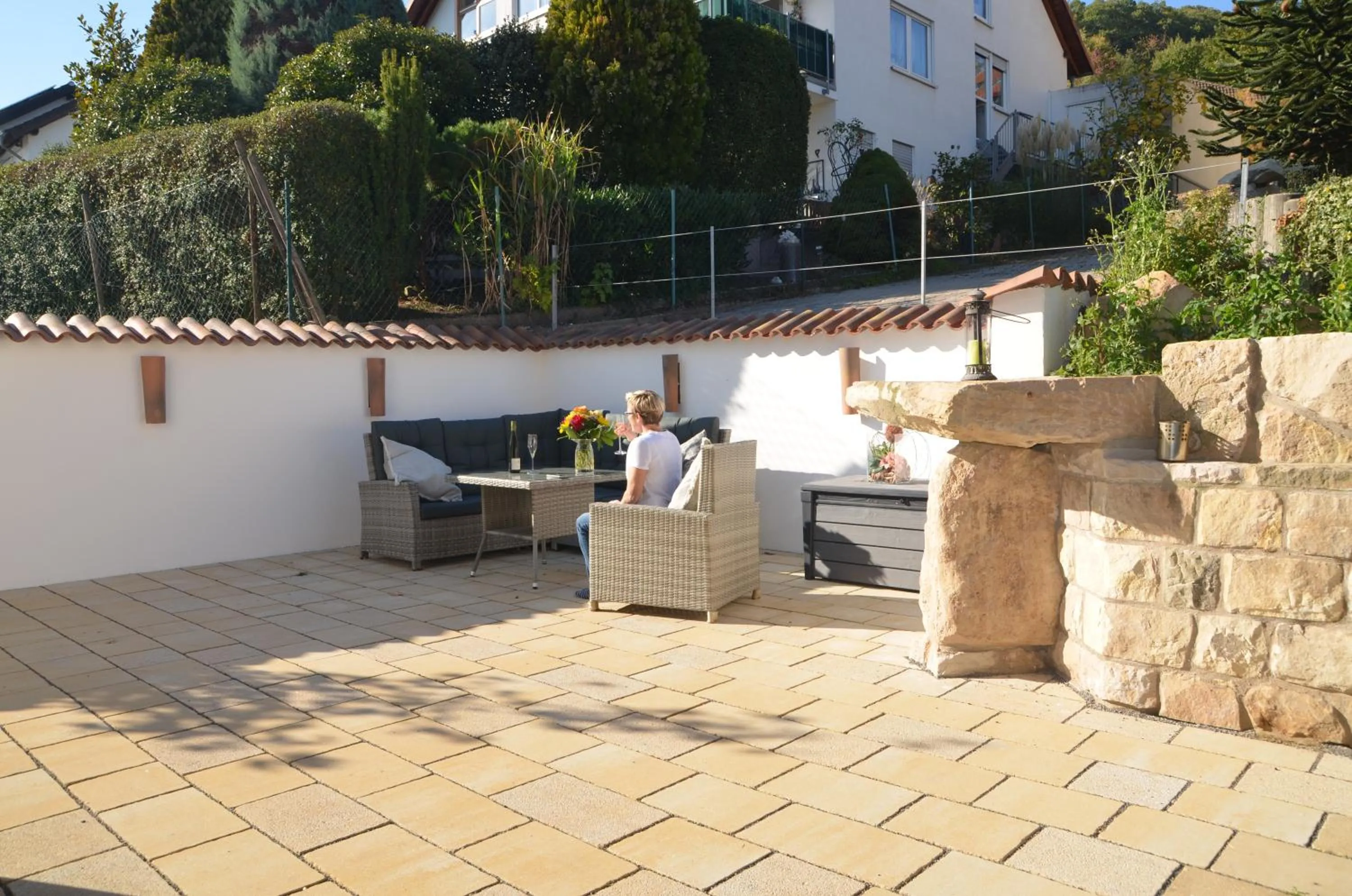 Balcony/Terrace in Gästehaus Alte Glaserei