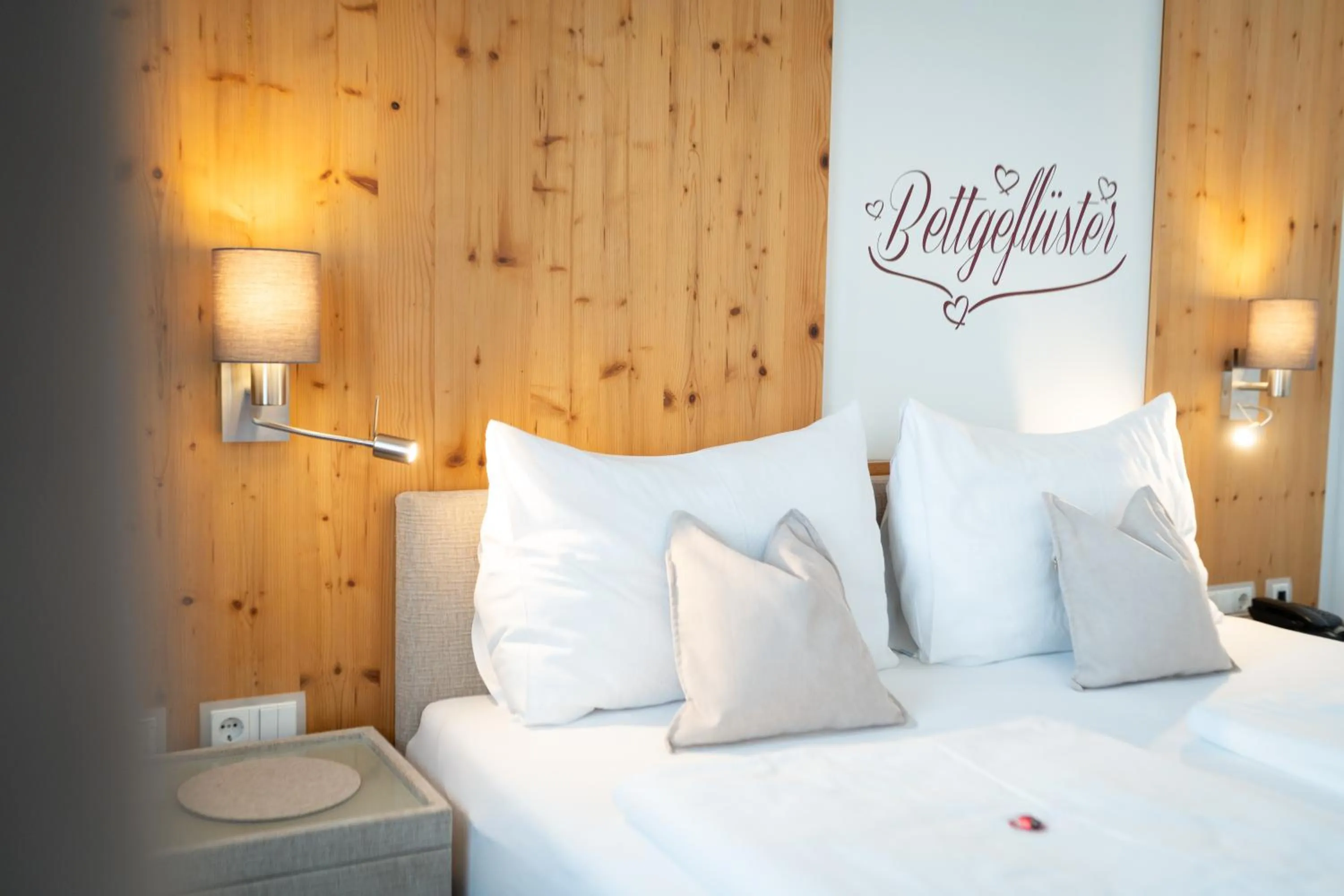 Bed in Hotel Hubertus