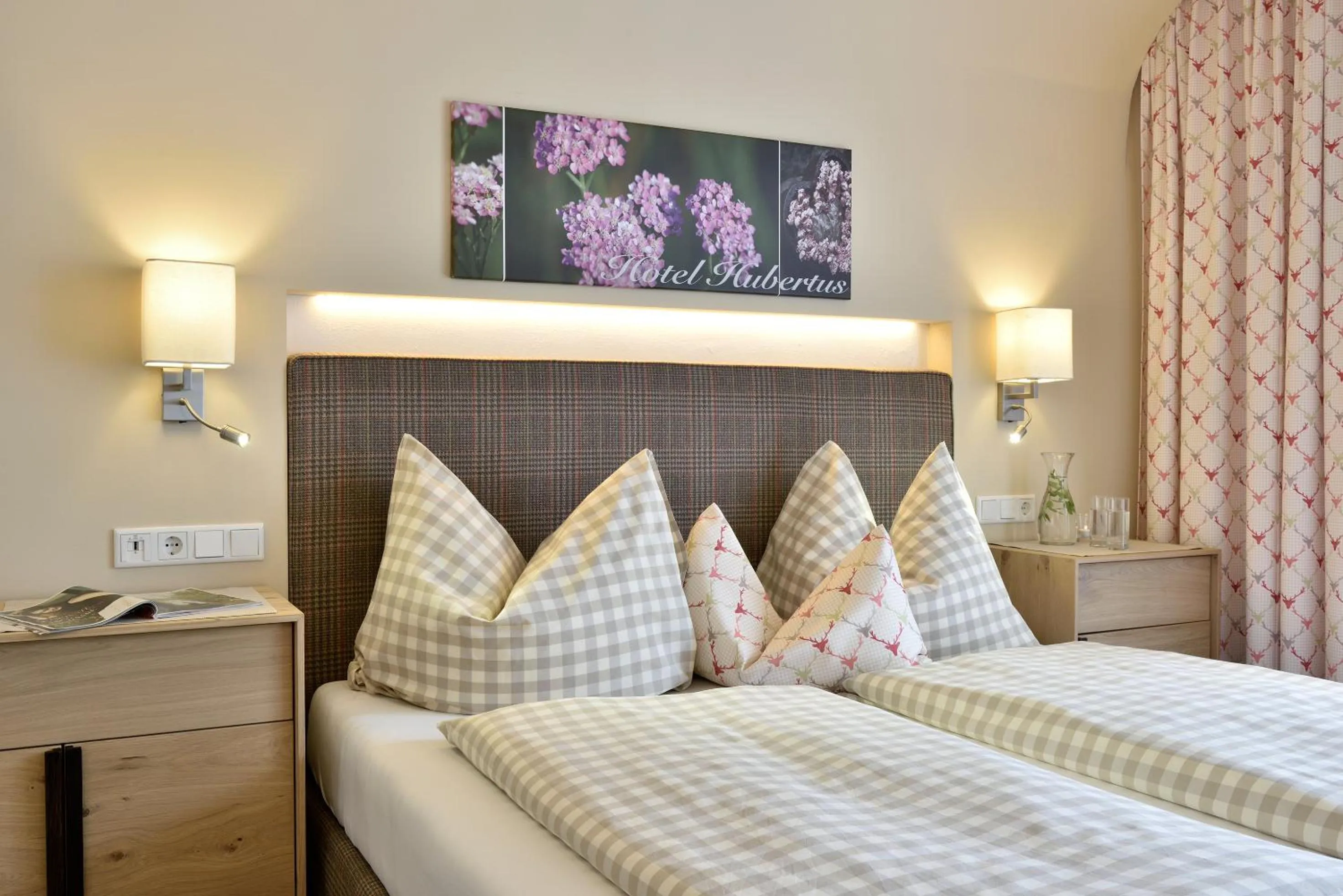 Bed in Hotel Hubertus