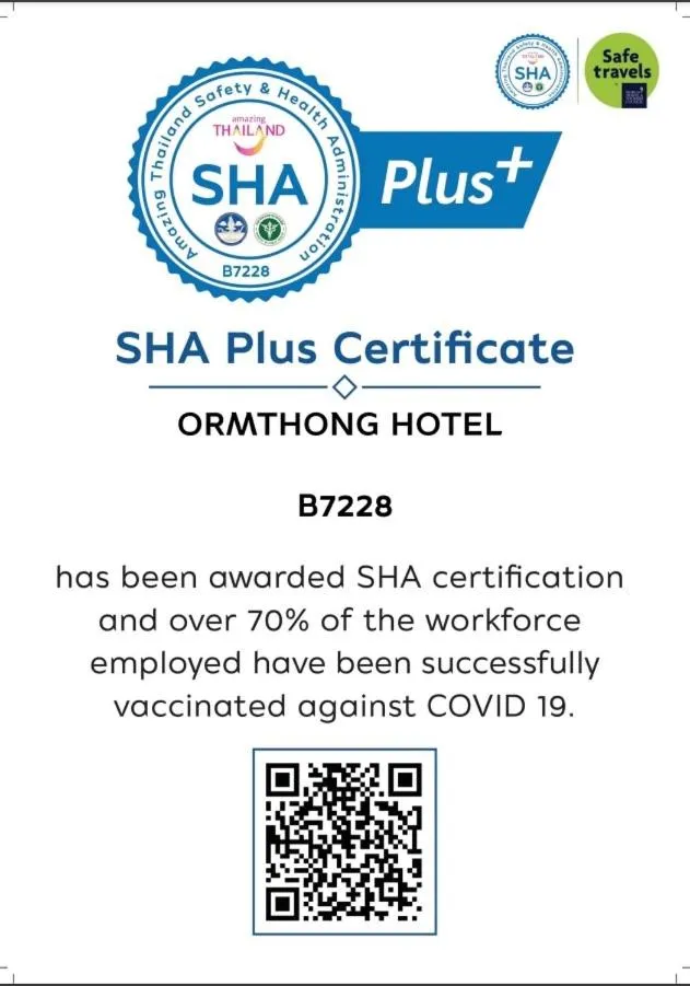 Logo/Certificate/Sign in Orm Thong Hotel - SHA Plus