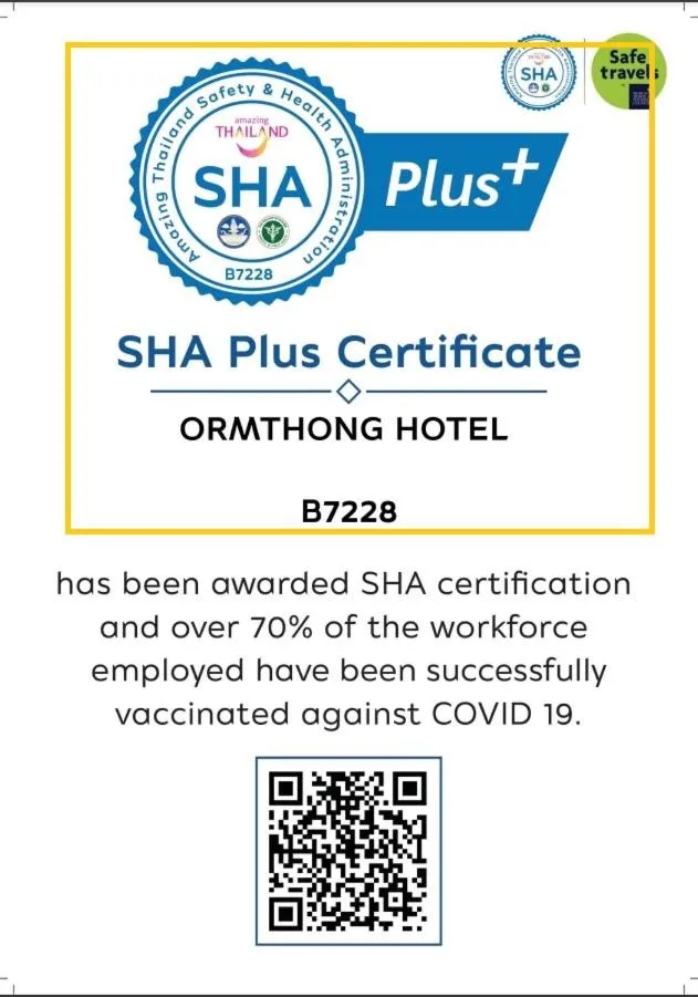 Logo/Certificate/Sign in Orm Thong Hotel - SHA Plus
