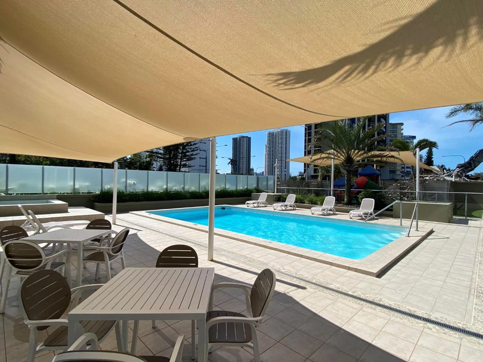 Pool view in Hi Surf Beachfront Resort Apartments OFFICIAL SITE