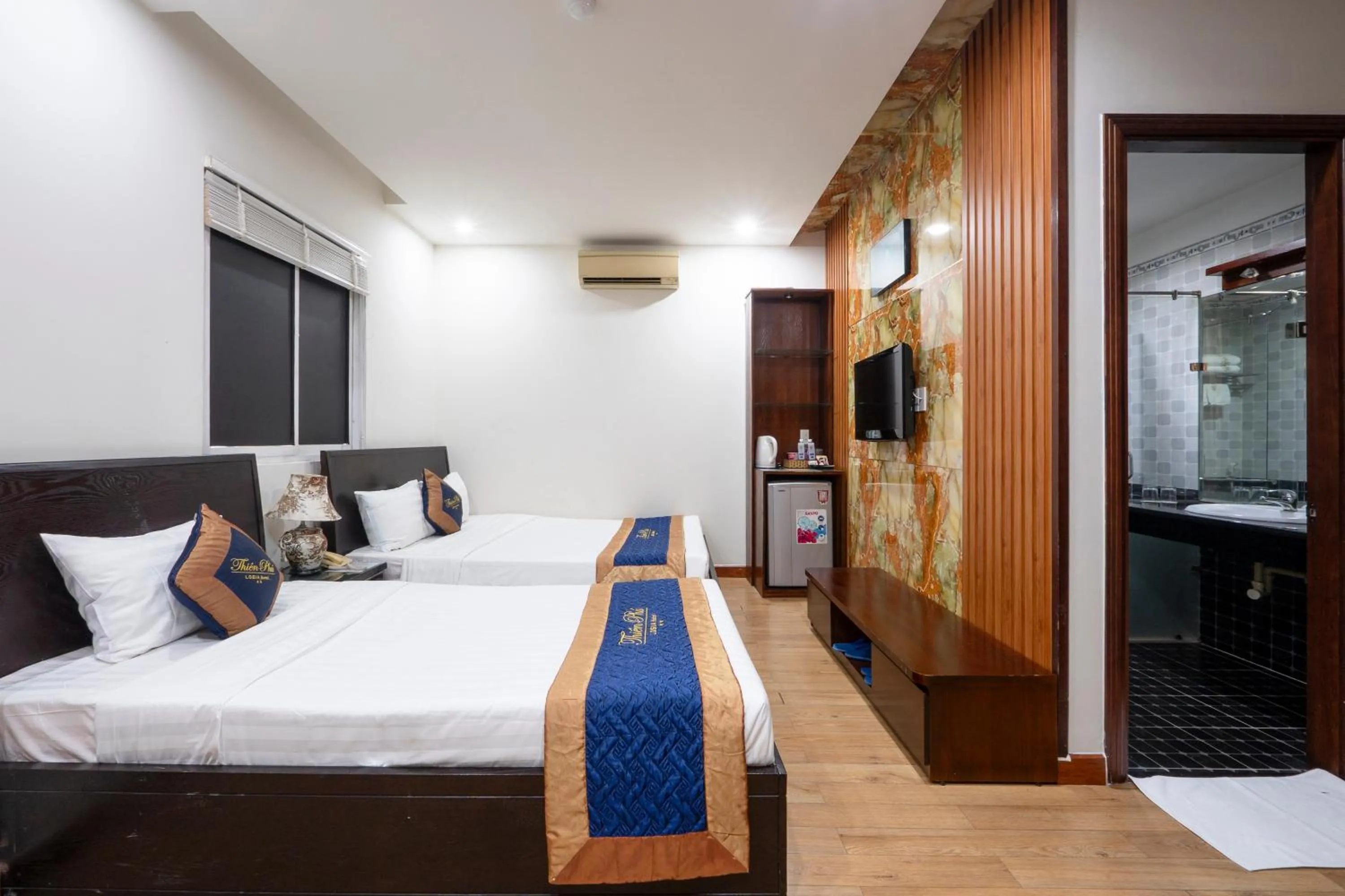 Bed in Thien Phu Logia Hotel
