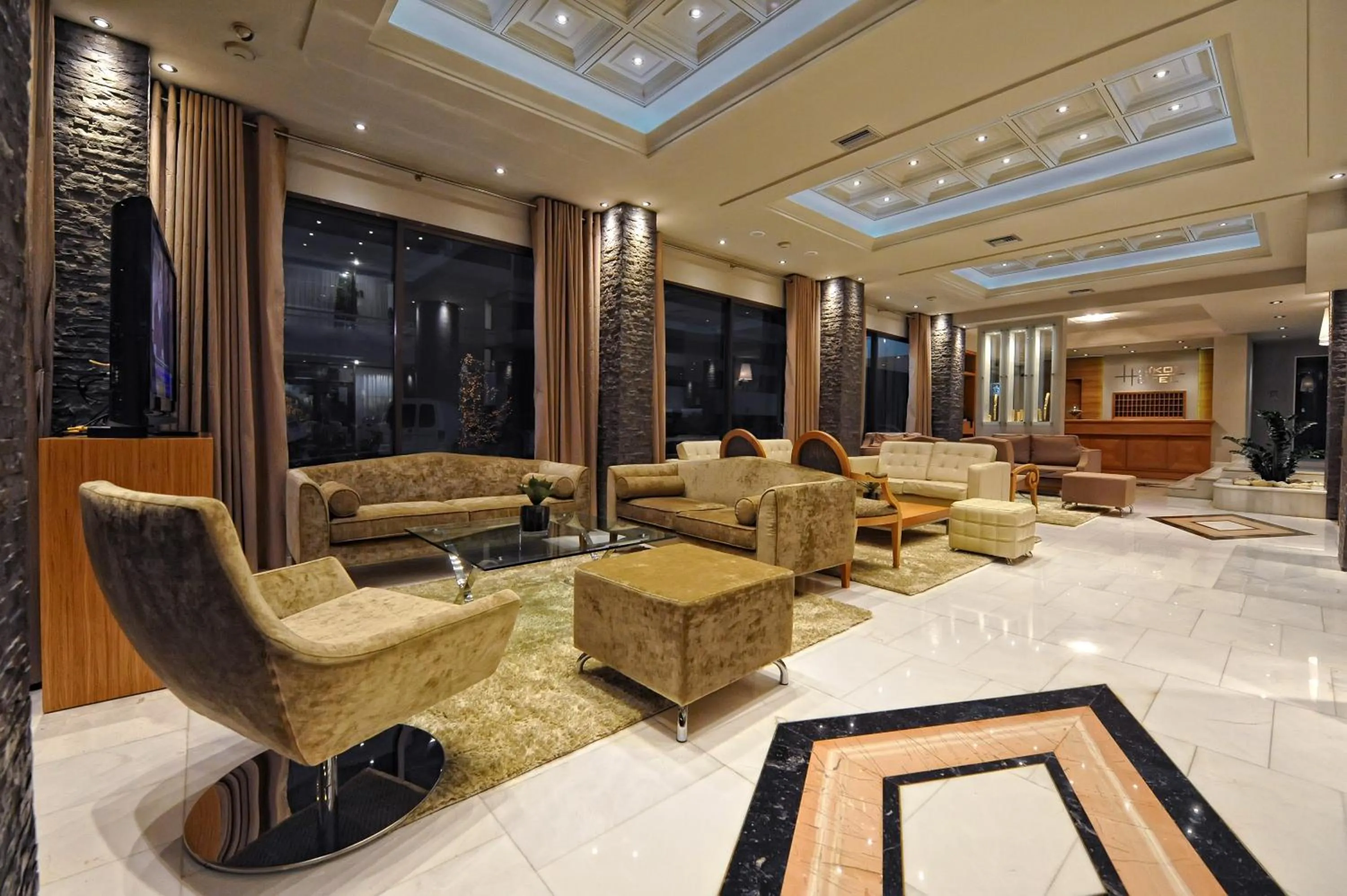 Lobby or reception in Haikos Hotel