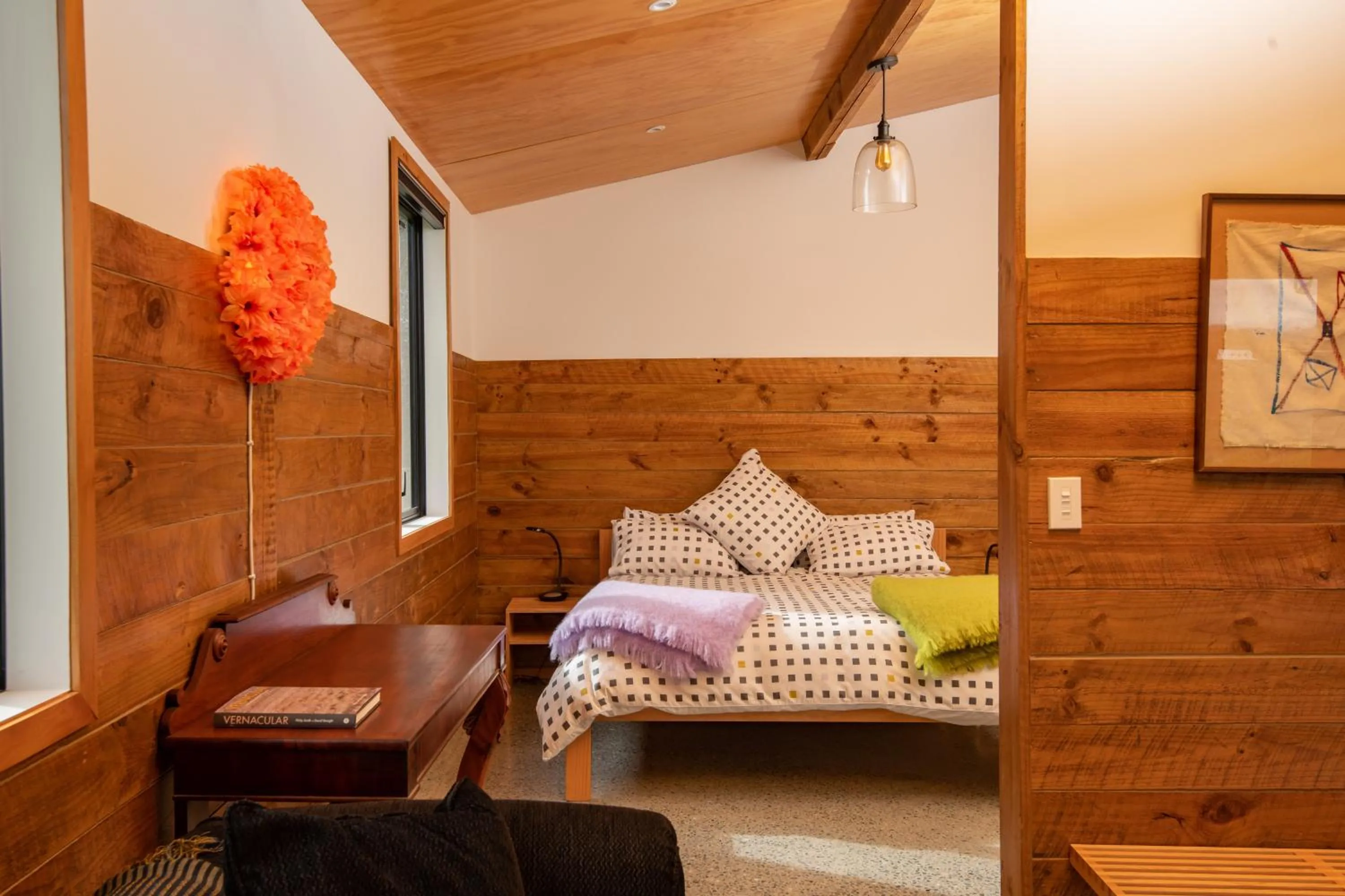 Bed in River Road Retreat