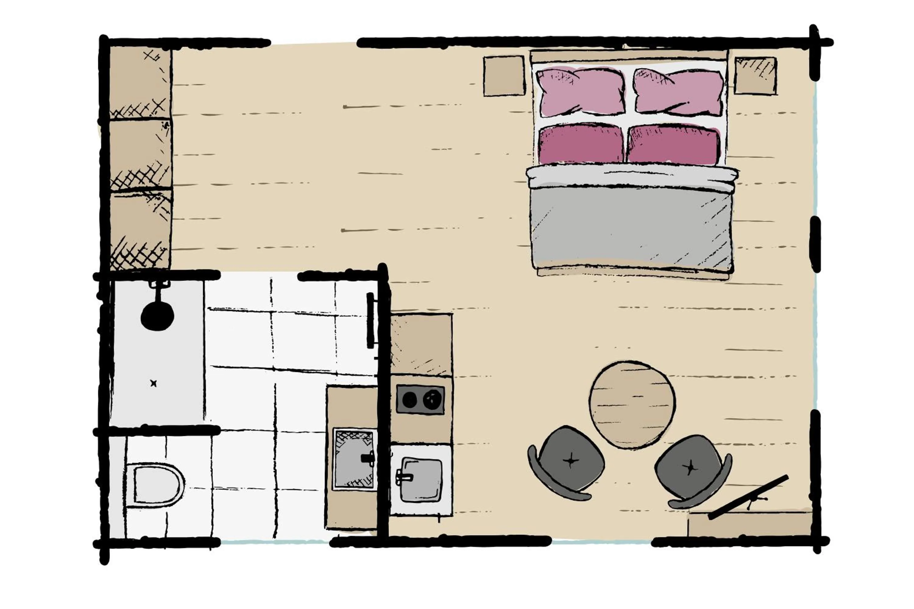 Floor plan in Sepp & Hannis Suiten im Dorf