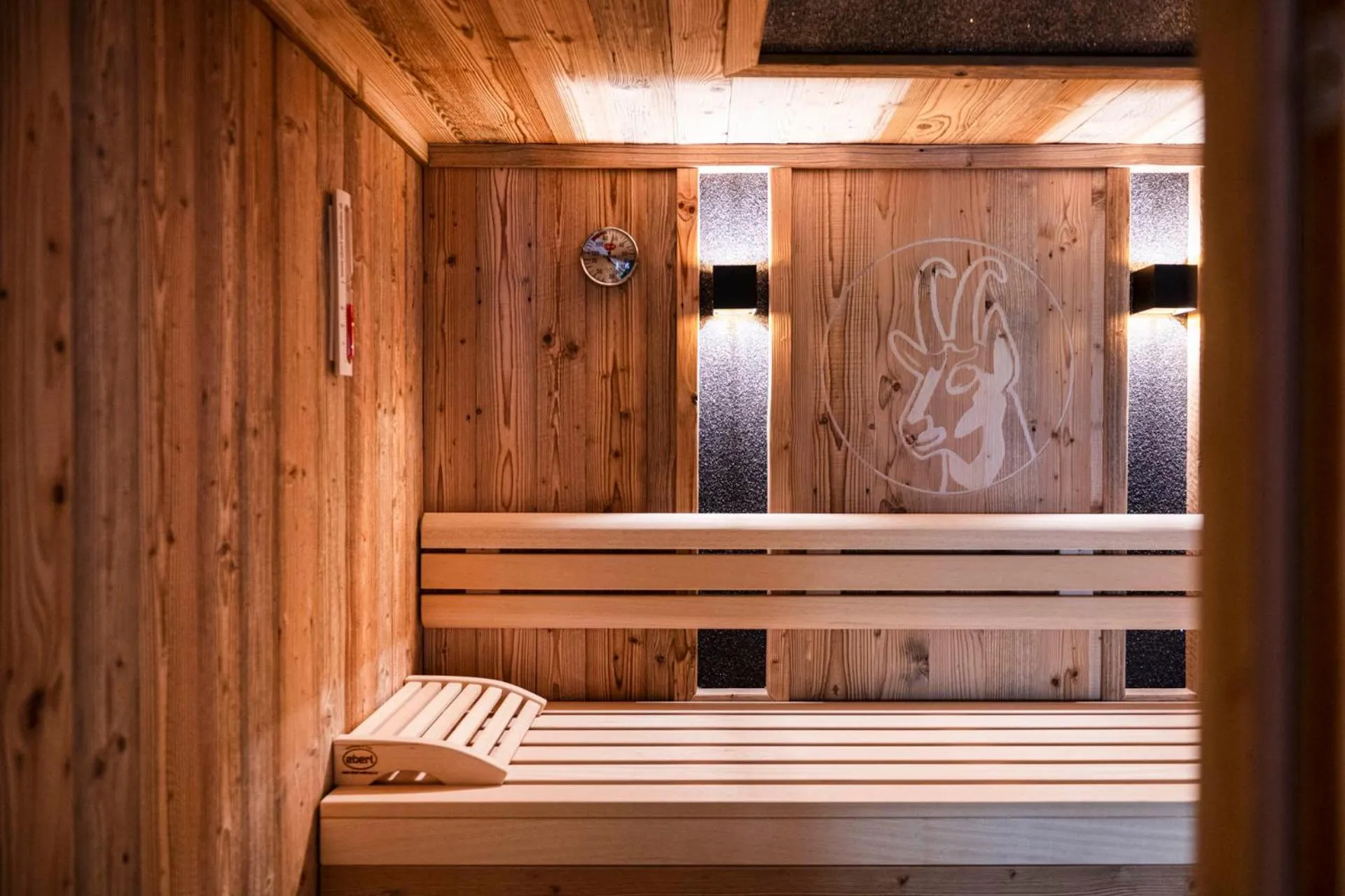 Sauna in Sepp & Hannis Suiten im Dorf