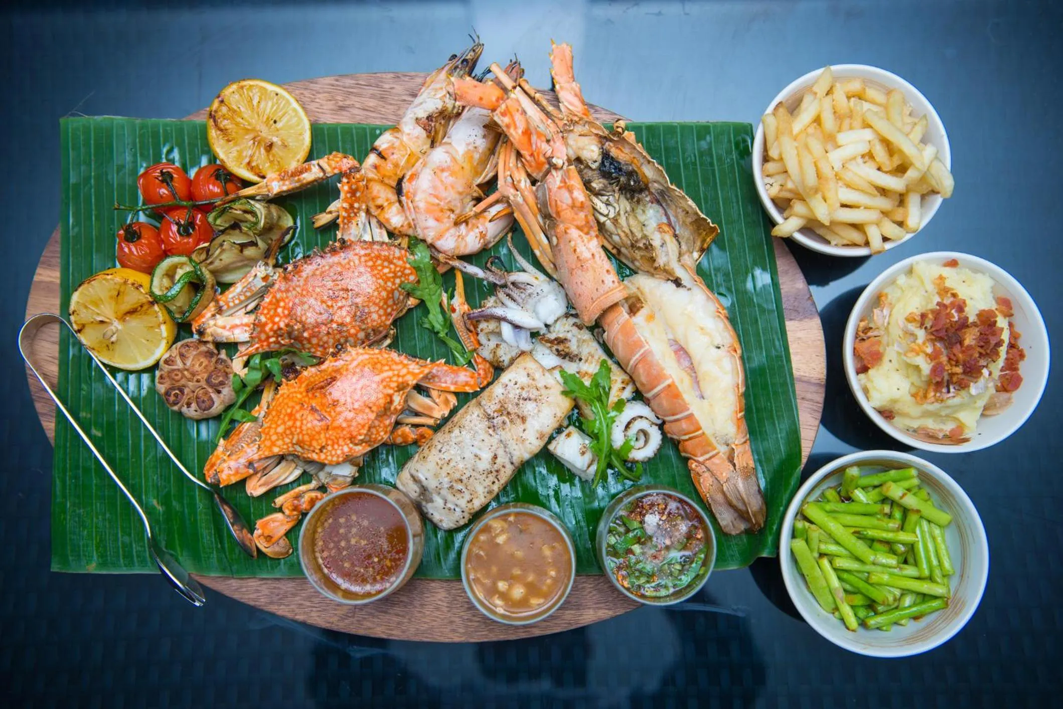 Pool view in Ekas Surf Resort & Surf Camp