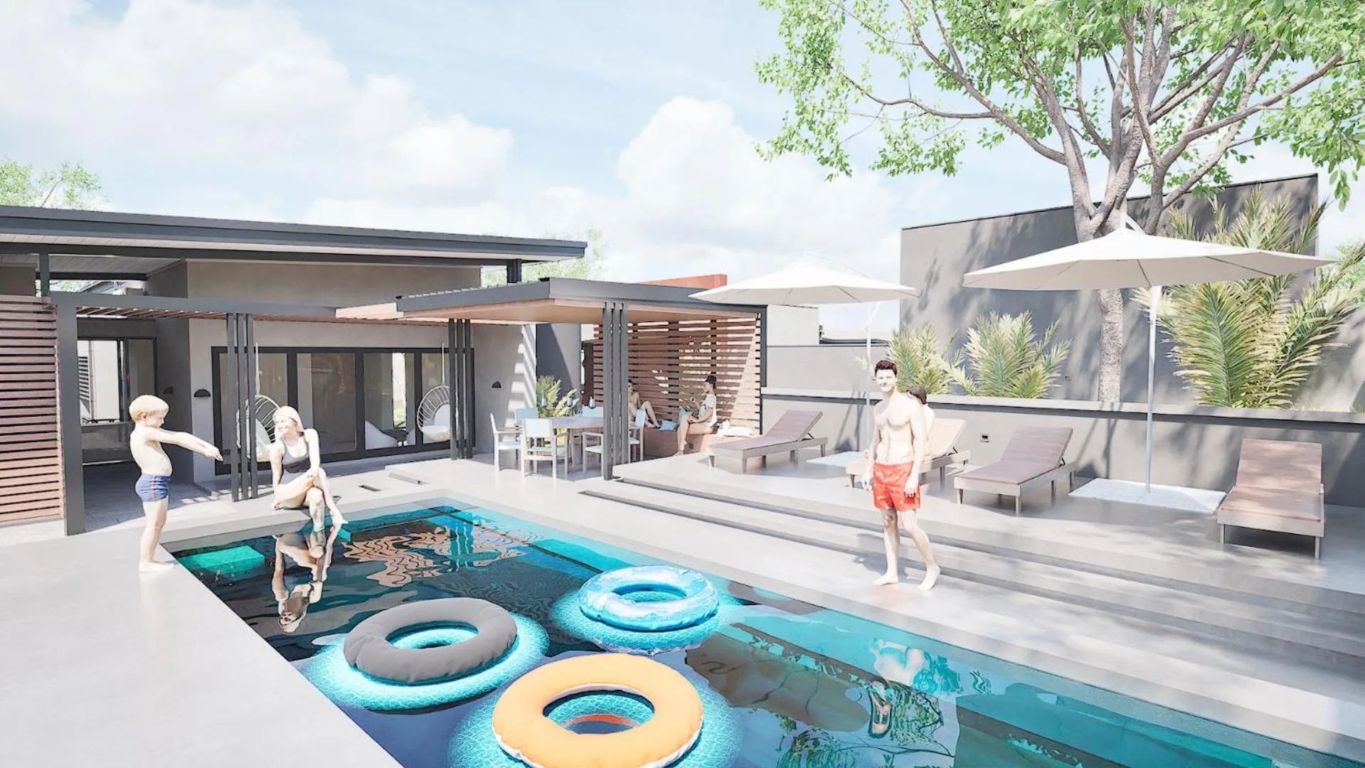 Pool view in Hasekamp Hospitality