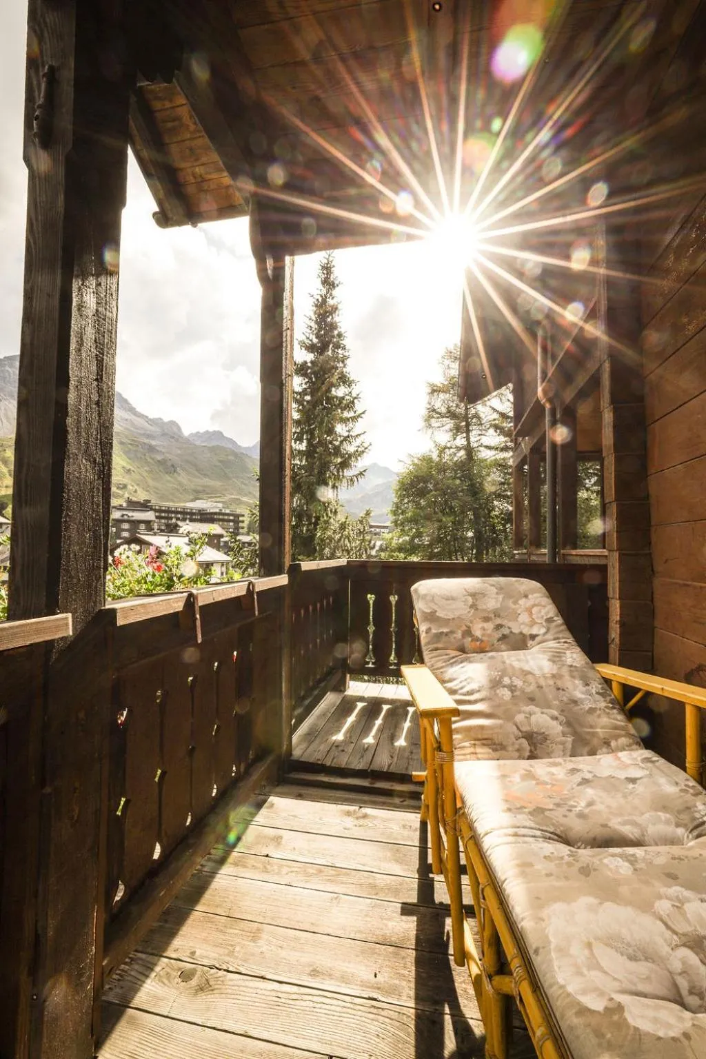 Balcony/Terrace in Hotel Sonnenhalde, Arosa
