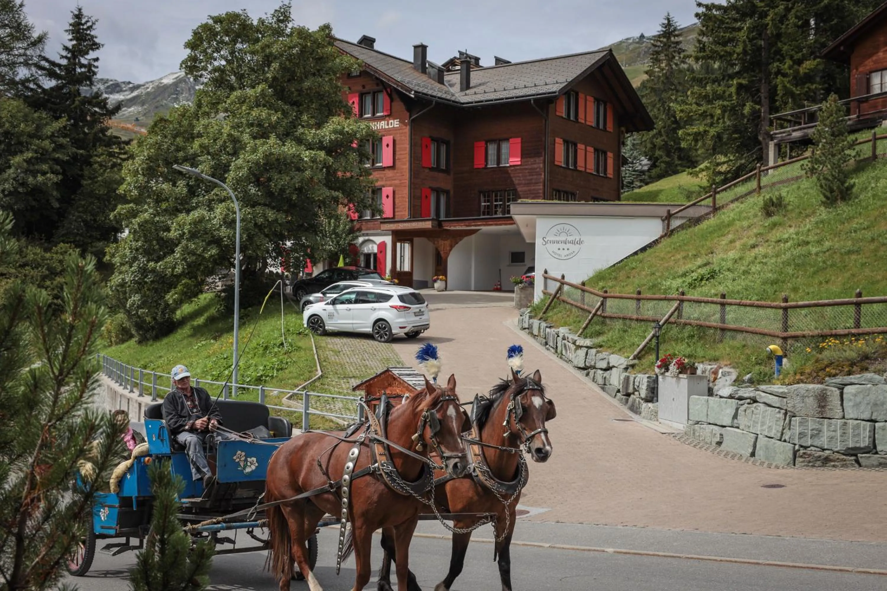 Property building in Hotel Sonnenhalde, Arosa