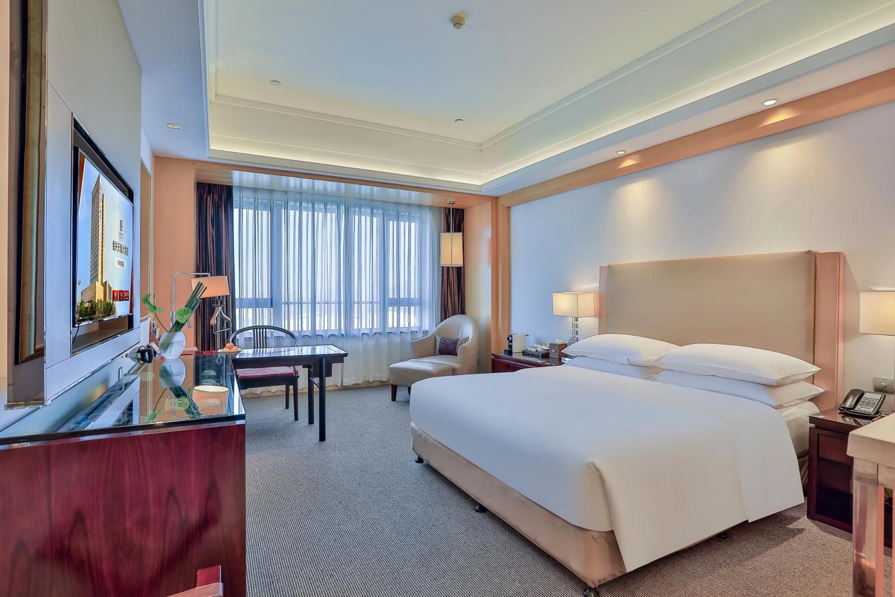 Bed in Shaoxing Tianma Grand Hotel