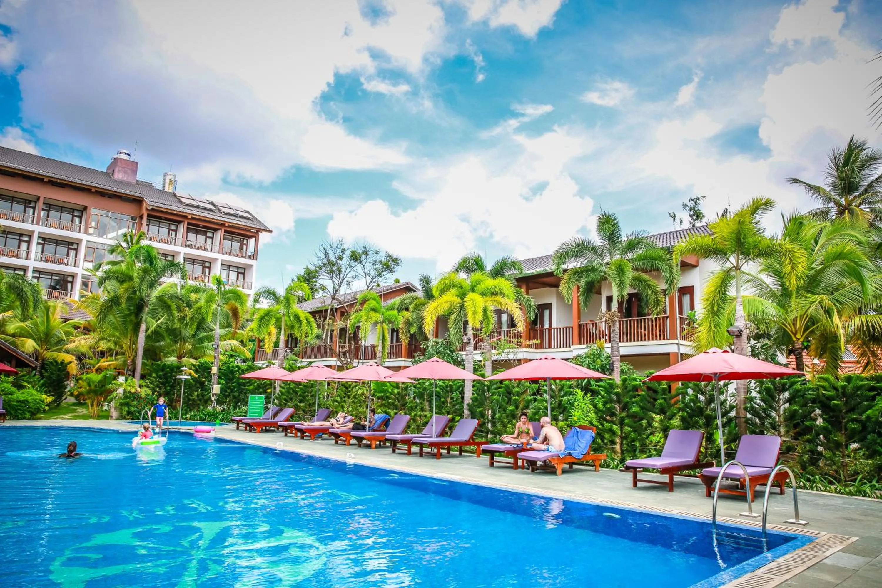 Pool view in Tropicana Resort Phu Quoc