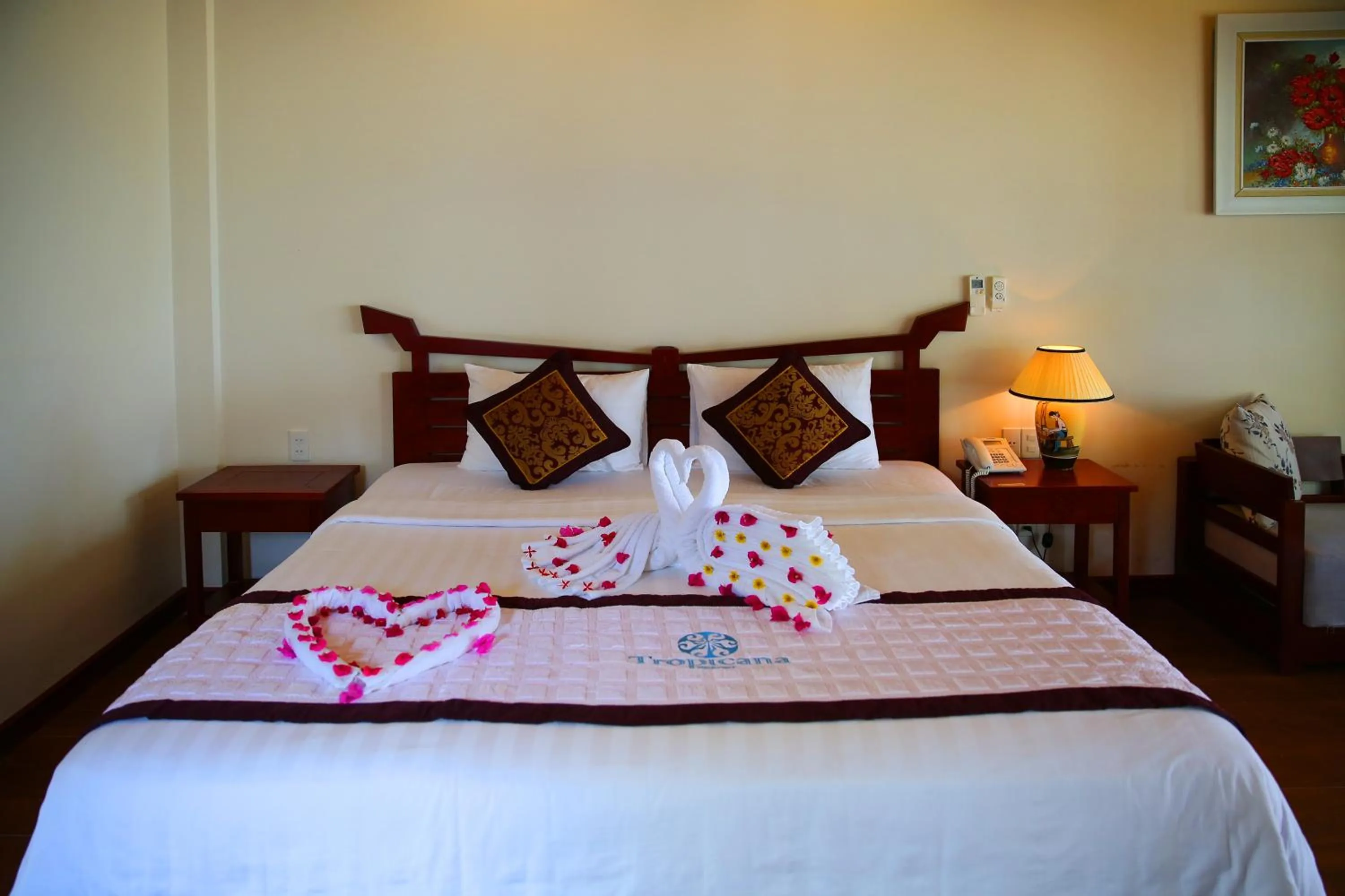 Bed in Tropicana Resort Phu Quoc
