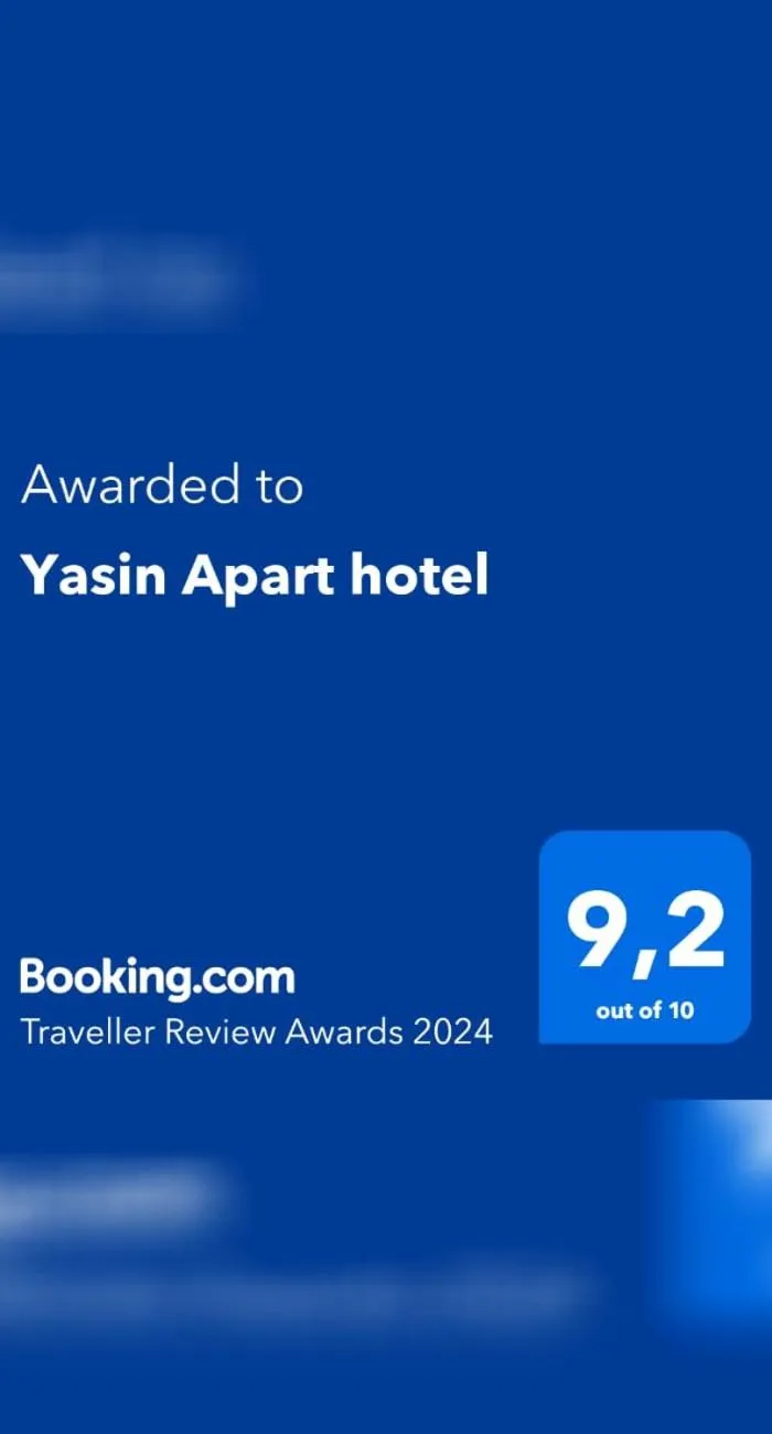 Certificate/Award in Yasin Apart hotel