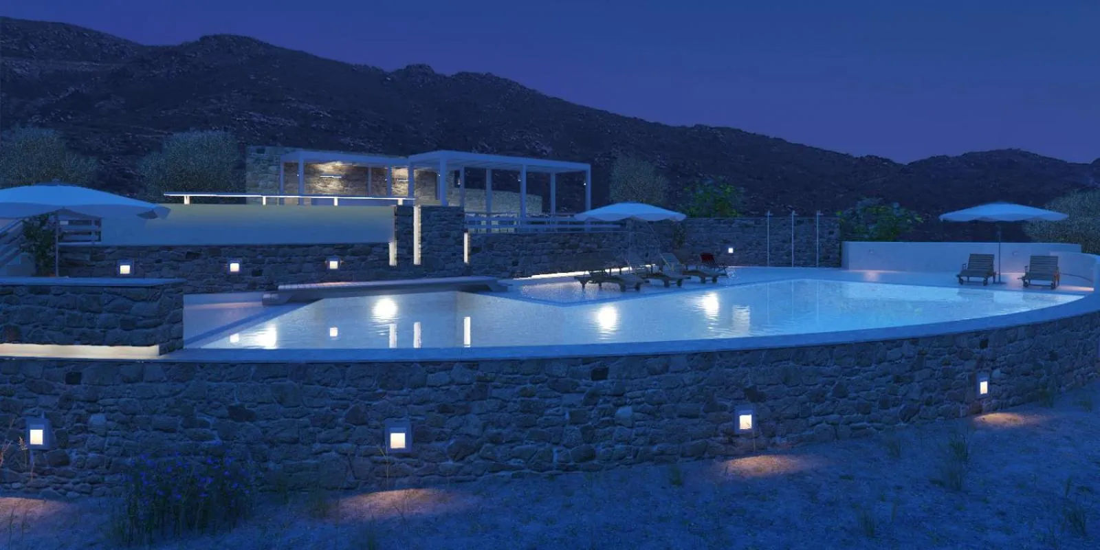 Swimming pool in Ostria Village