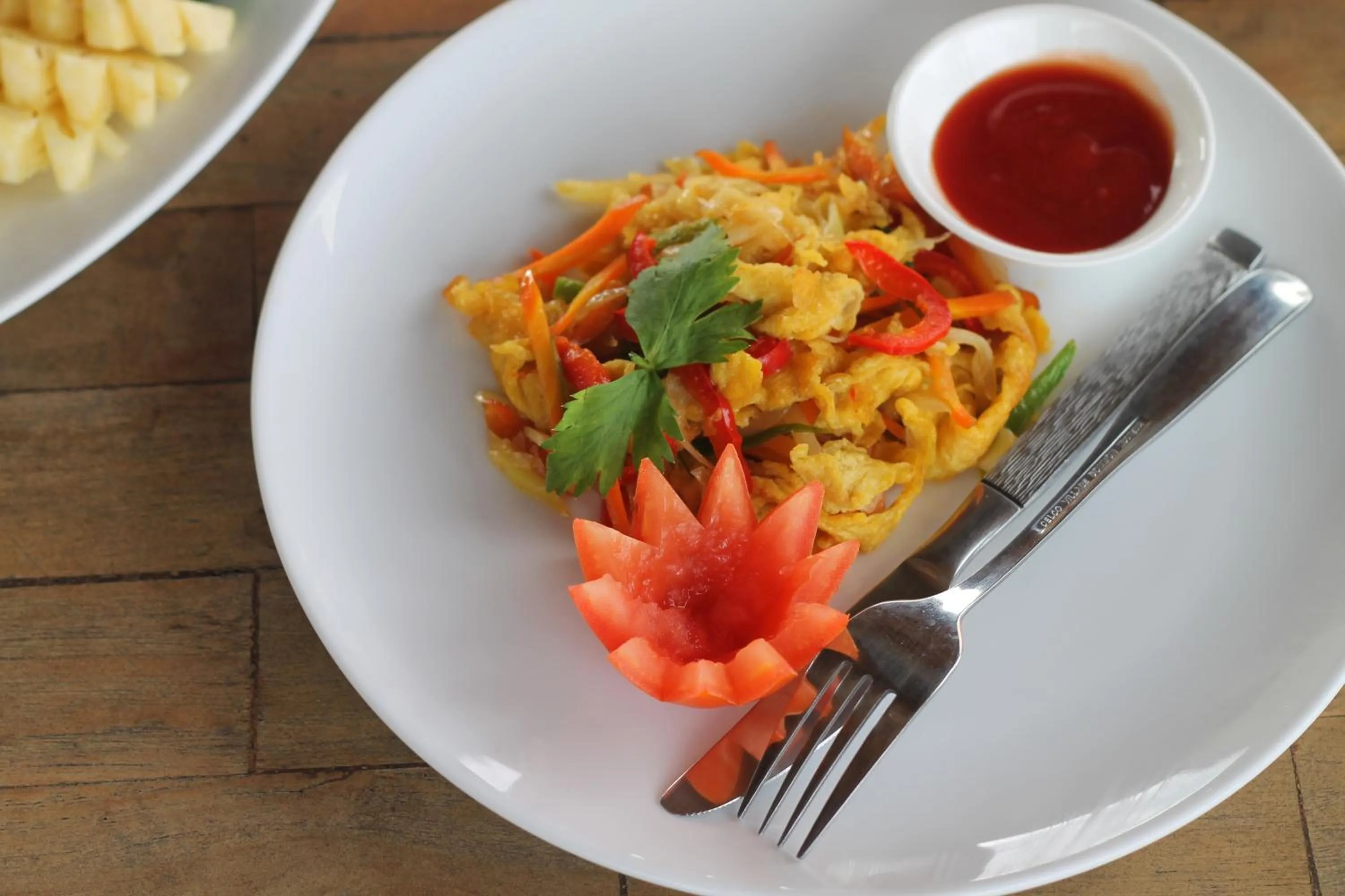 Food close-up in Hibiscus Cottages