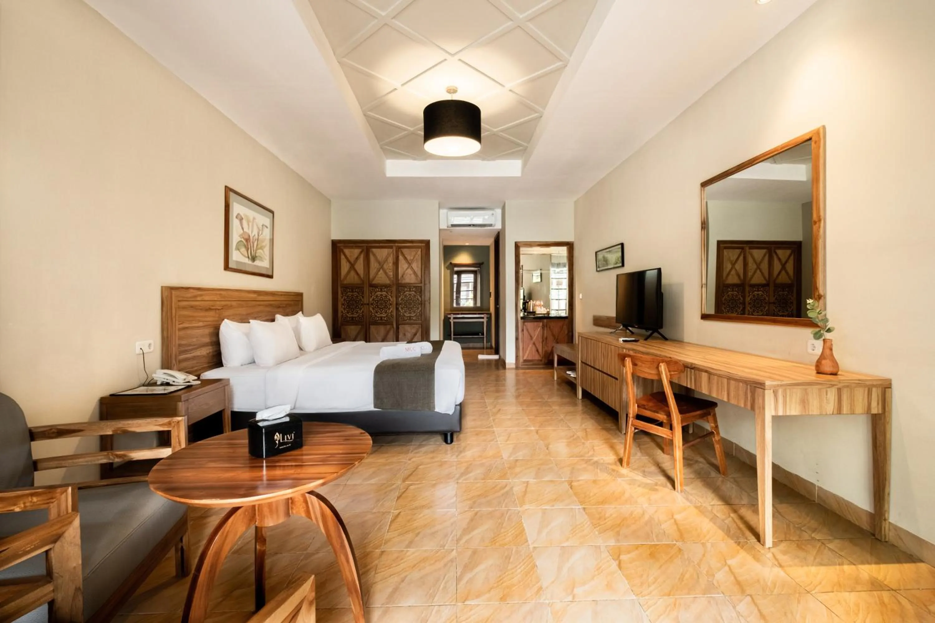 Bedroom in Mutiara Carita Cottages