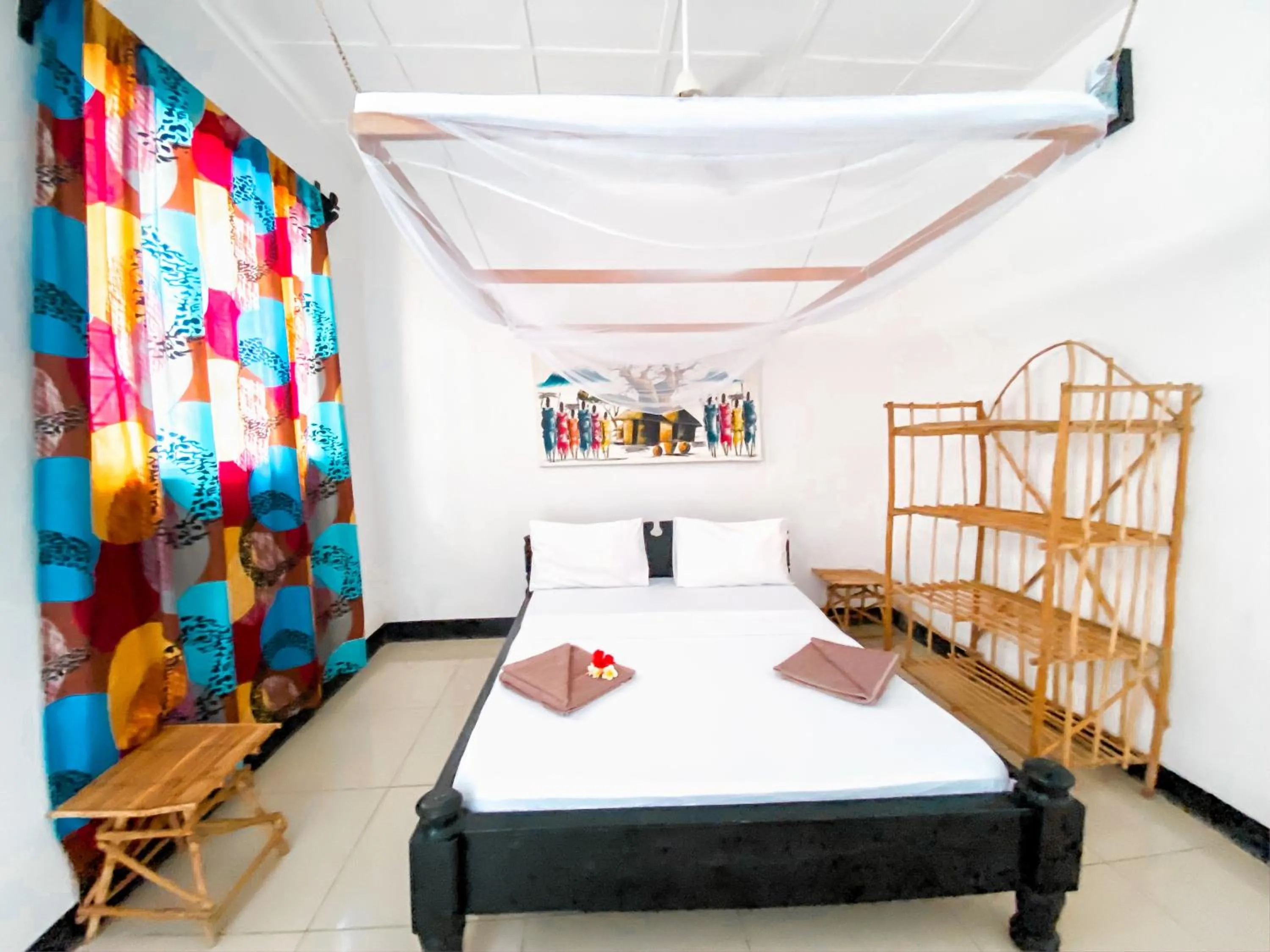 Bed in Papaya Guest House Nungwi