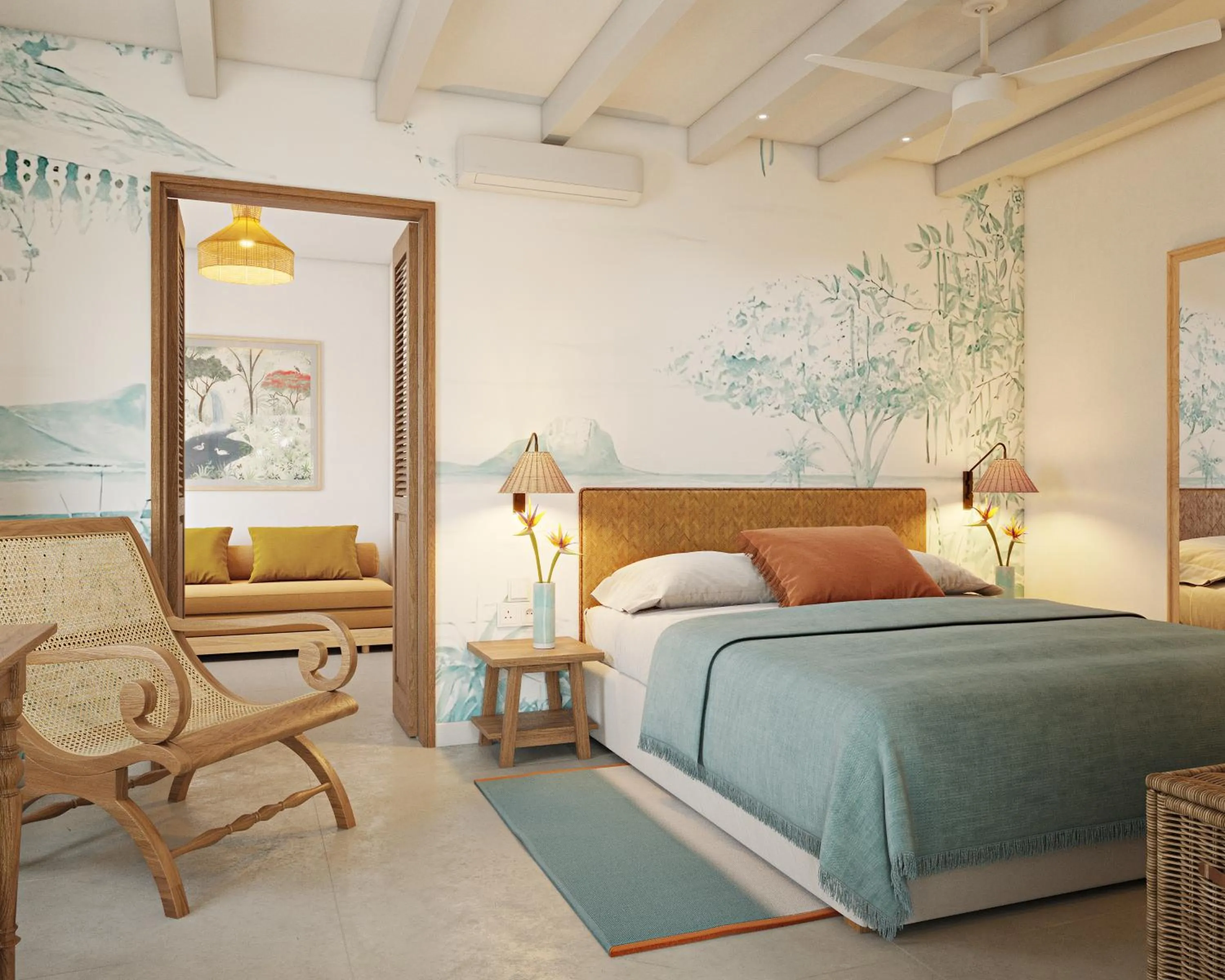 Bed in Veranda Grand Baie Hotel & Spa