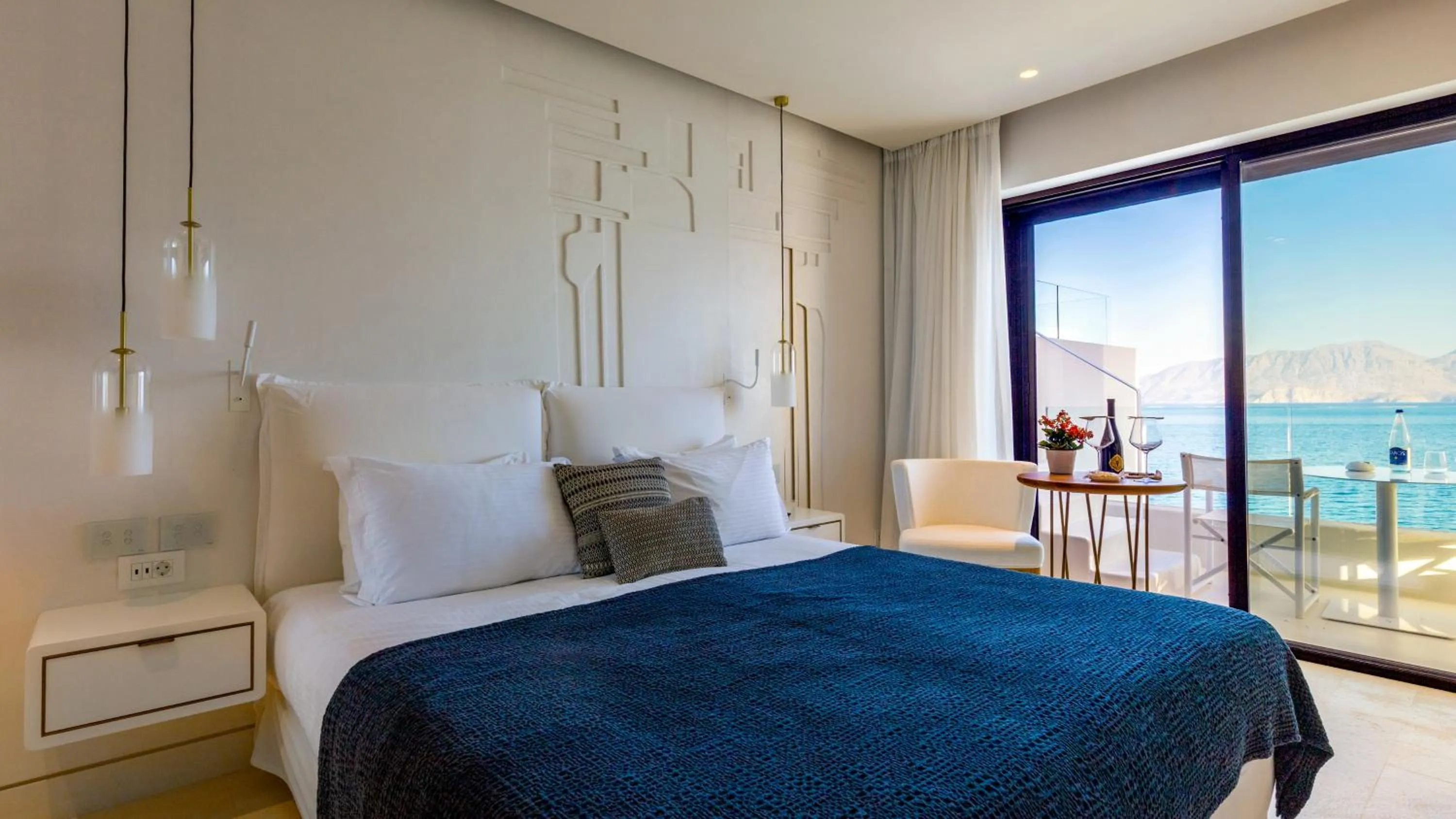 Bedroom, Bed in The Island Concept Luxury Boutique Hotel Heated Pool