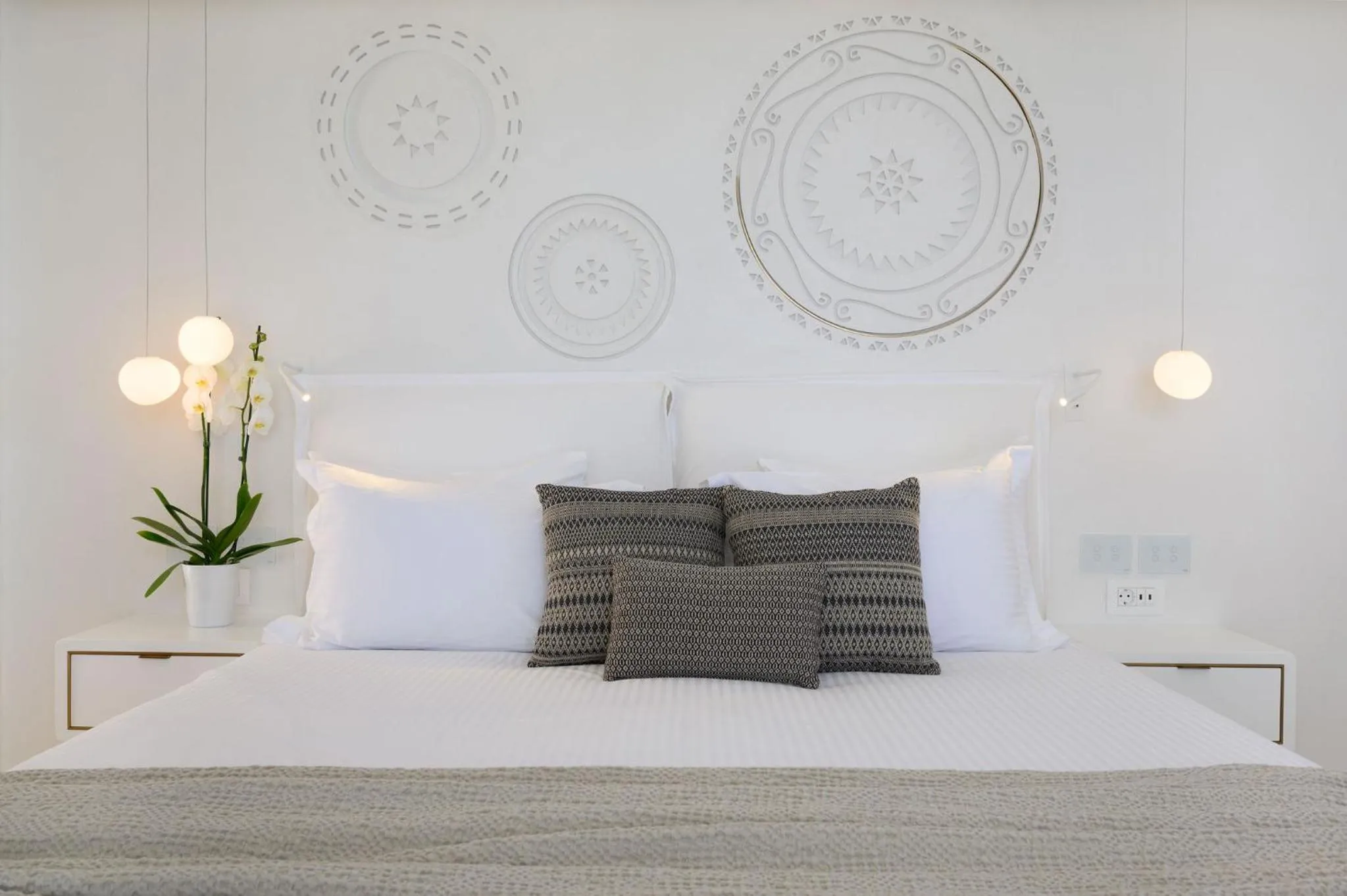 Bedroom, Bed in The Island Concept Luxury Boutique Hotel Heated Pool