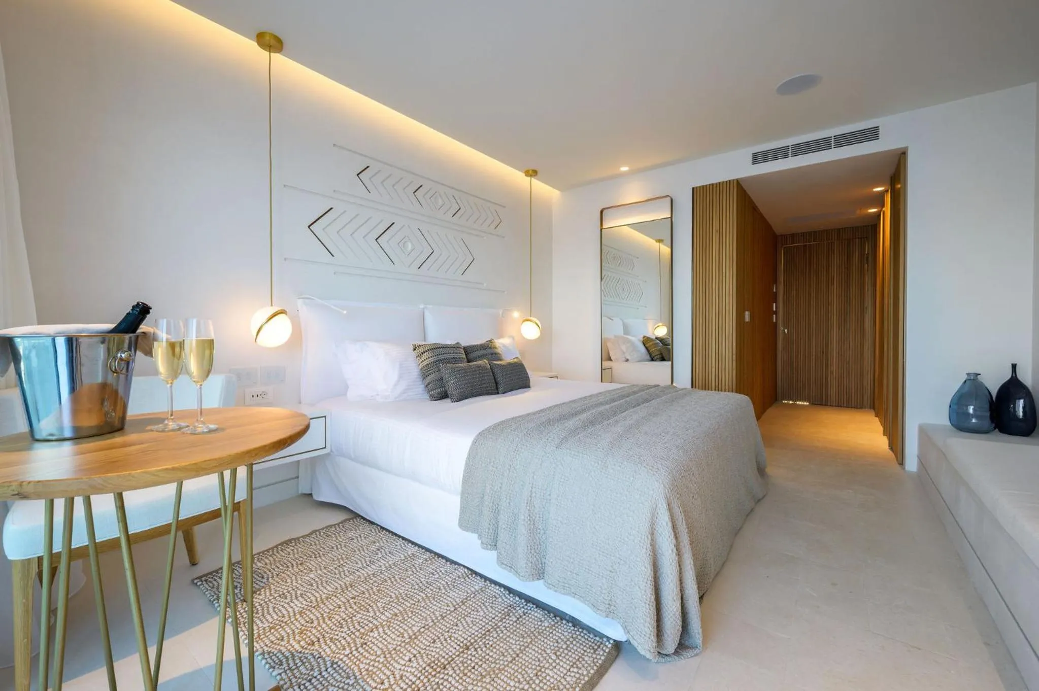 Bedroom, Bed in The Island Concept Luxury Boutique Hotel Heated Pool