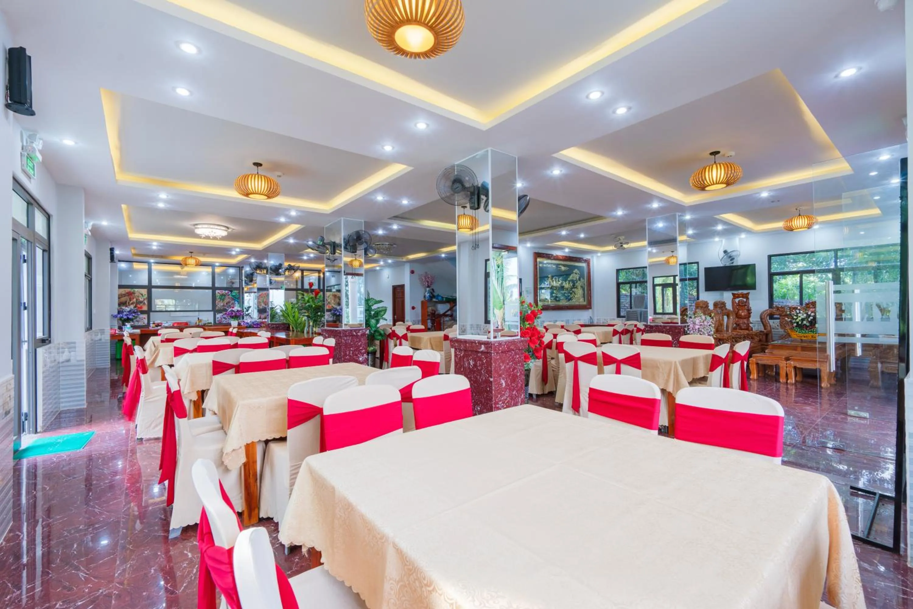 Asian breakfast in Quynh Mai Resort